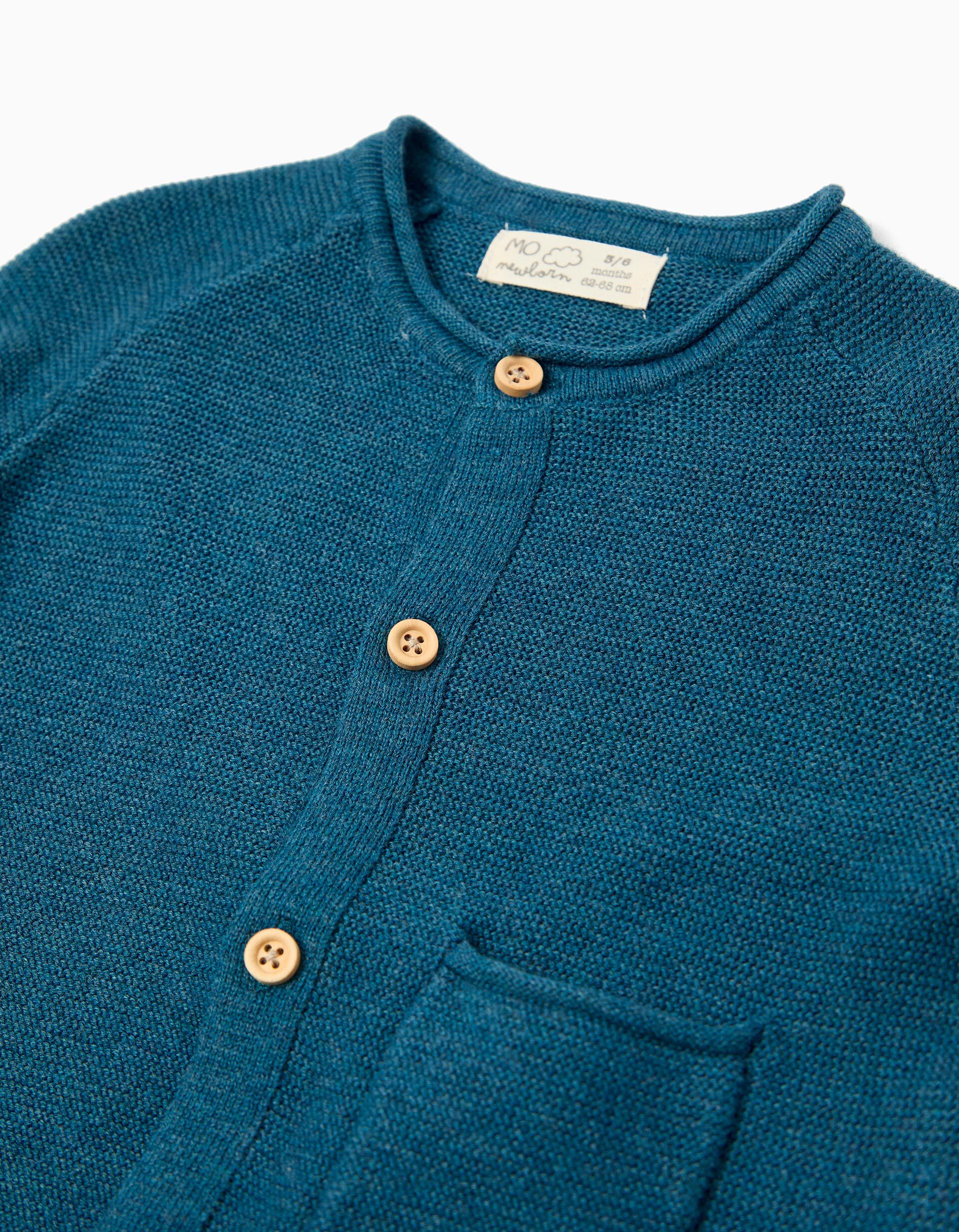 Comprar Online Casaco de Malha, Rec&eacute;m-Nascido, Azul Escuro