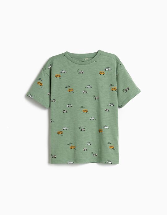 Comprar Online T-shirt Estampada, Menino, Verde Escuro