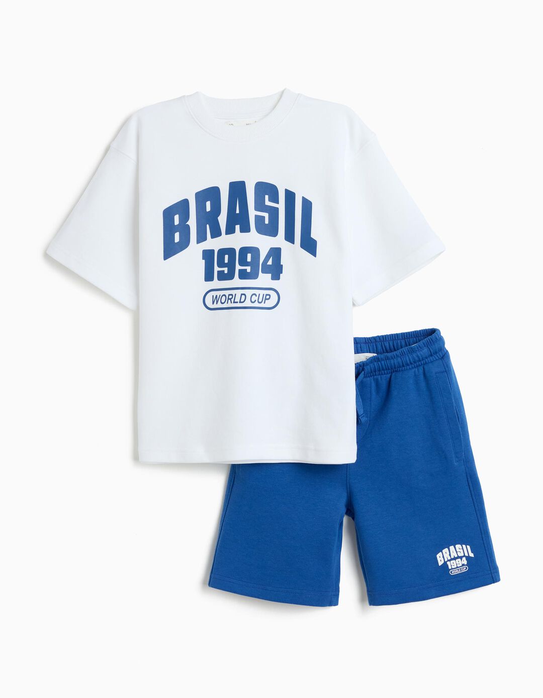 Conjunto T-shirt e Cal&ccedil;&otilde;es, Menino, Azul