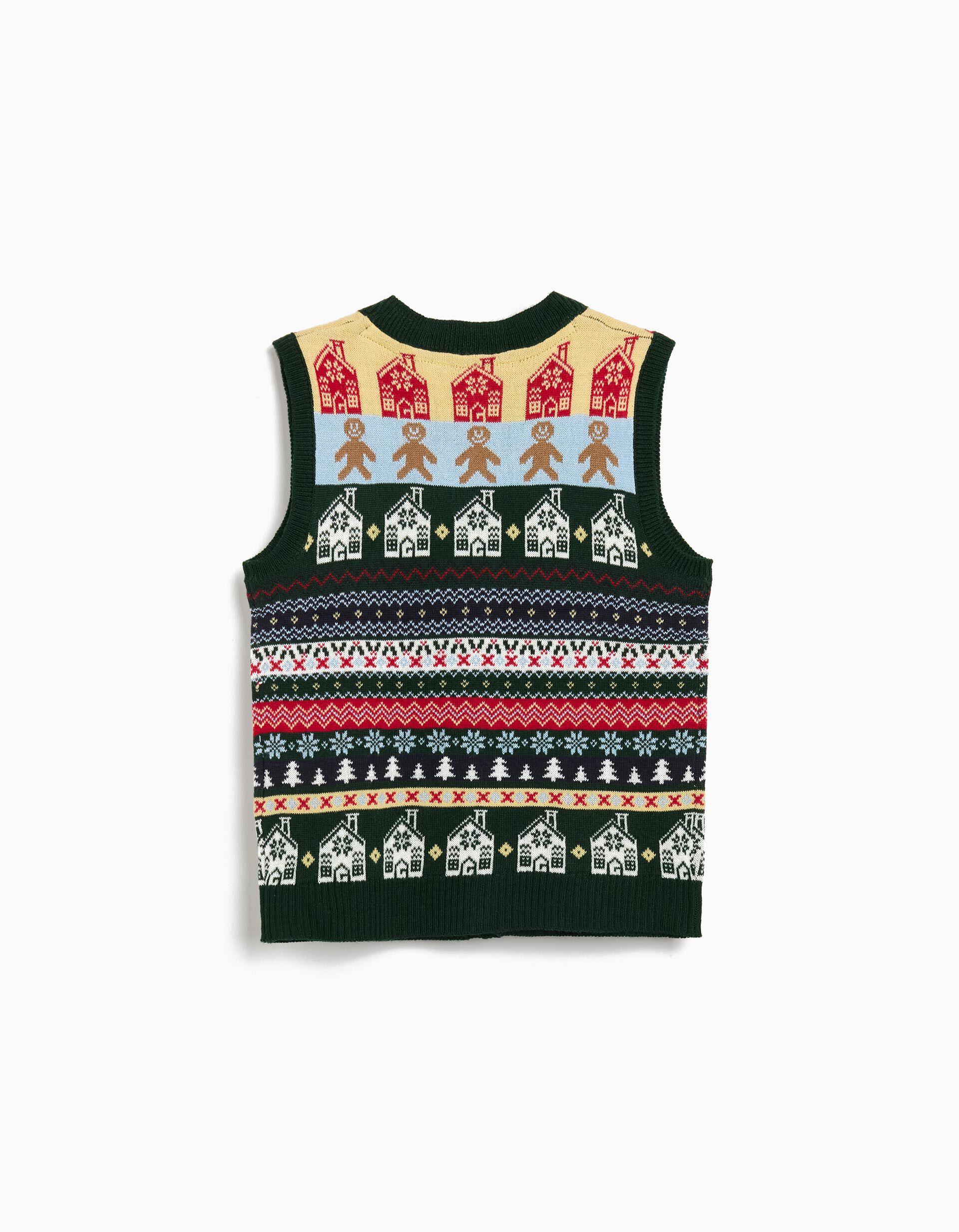 Comprar Online Colete Malha Natal, Menino, Verde Escuro