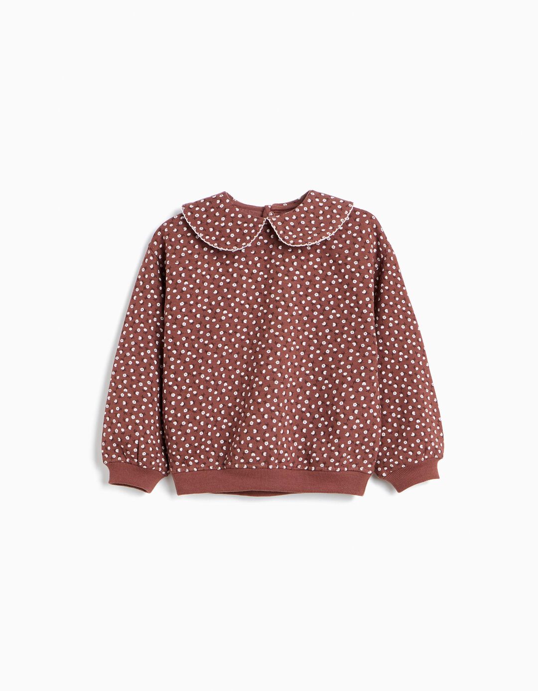 Sweatshirt Estampada, Menina, Castanho