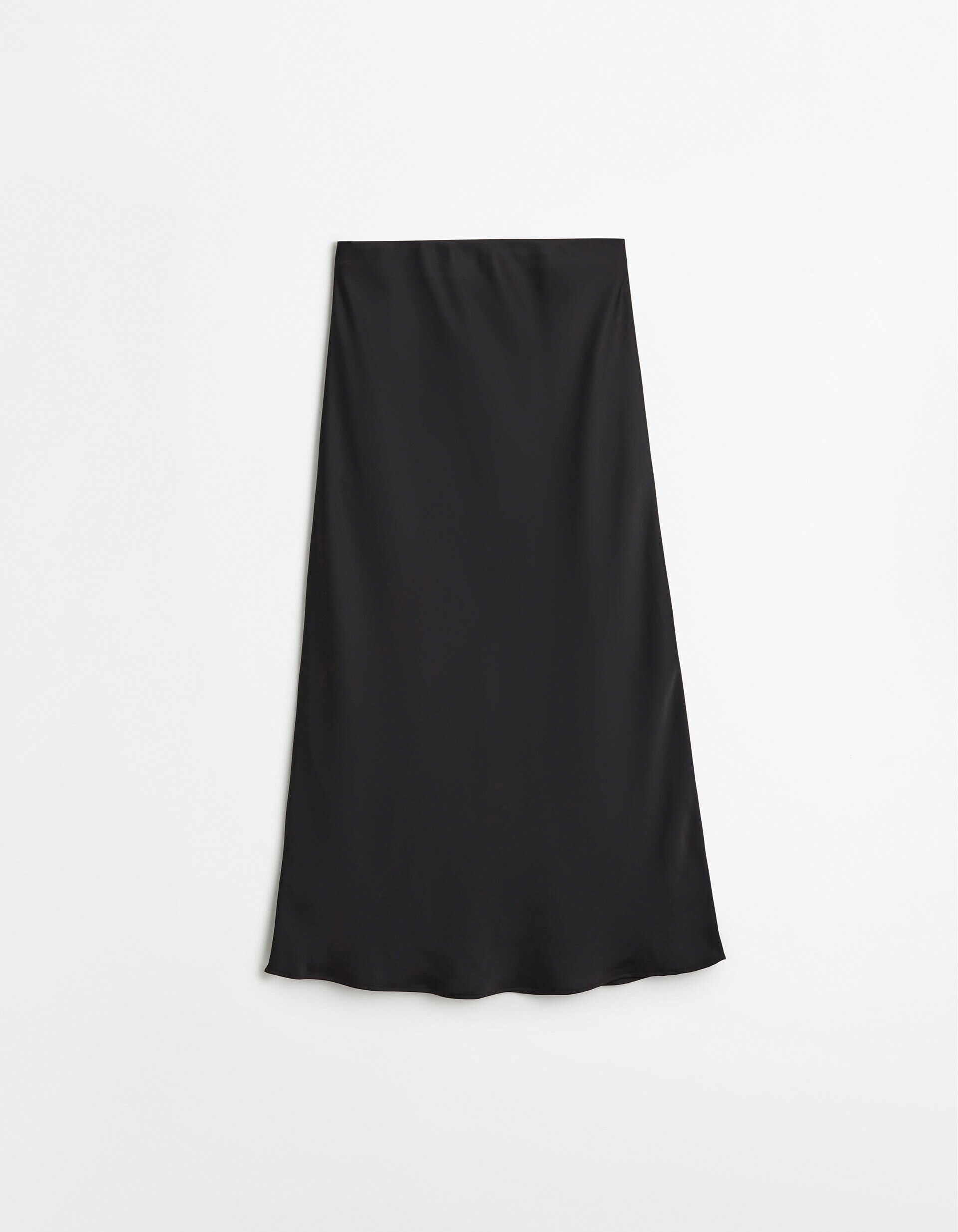 Comprar Online Saia Comprida Acetinada, Mulher, Preto