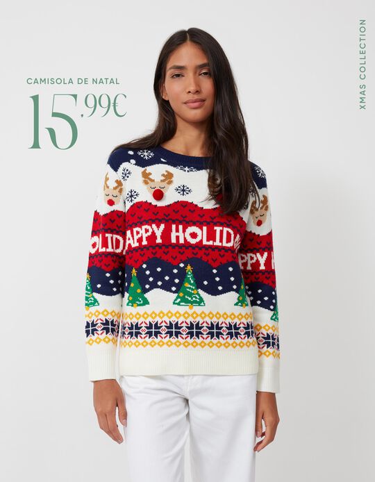 Christmas' Knitted Jumper, Women, Multicolour