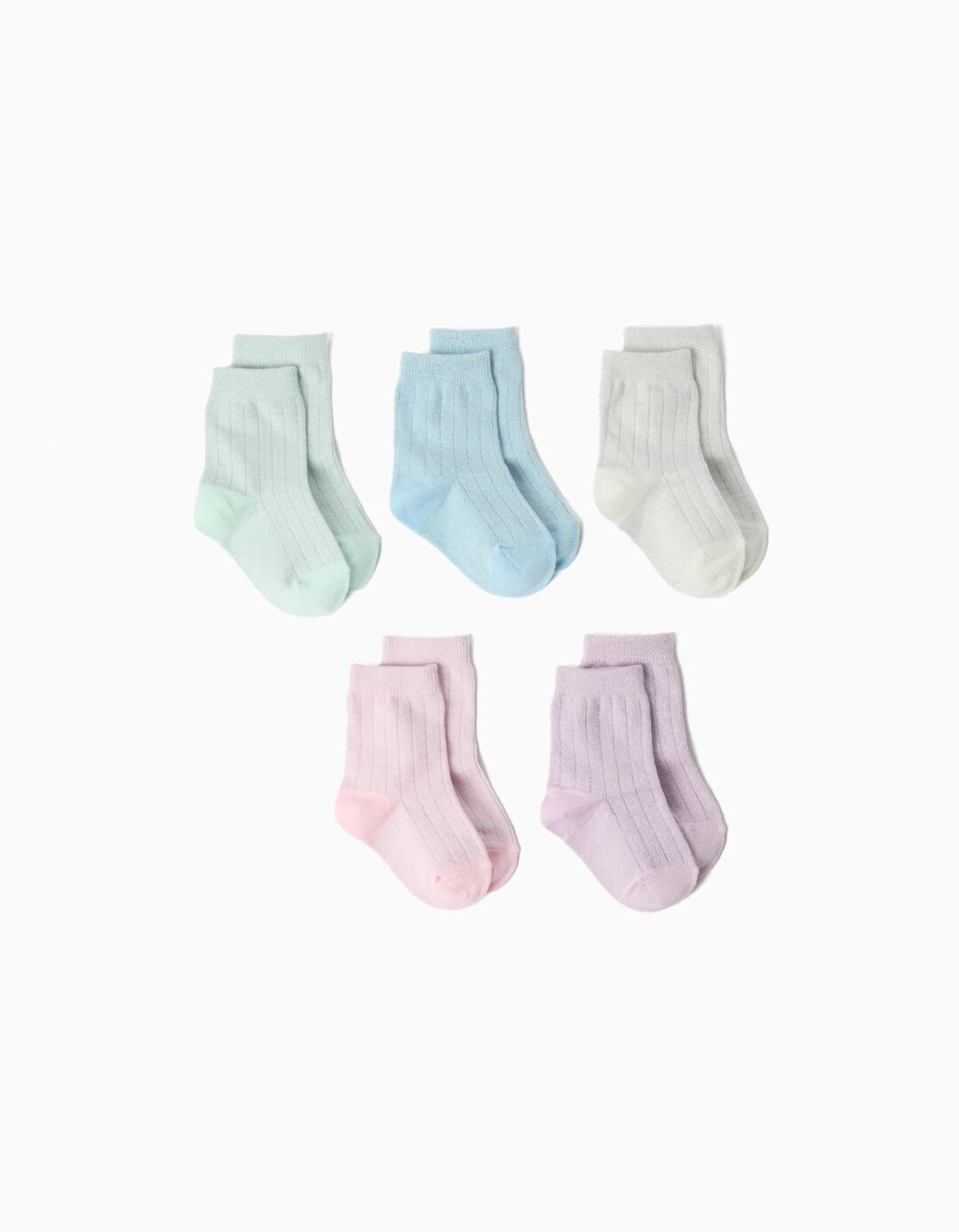 Pack 5 Pares De Meias, Menina, Multicolor