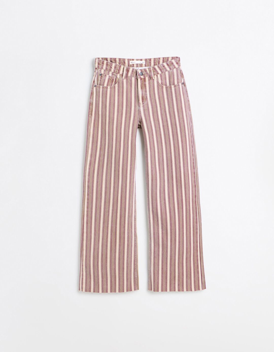 Cal&ccedil;as De Ganga Wide Leg &Agrave;s Riscas, Mulher, Rosa