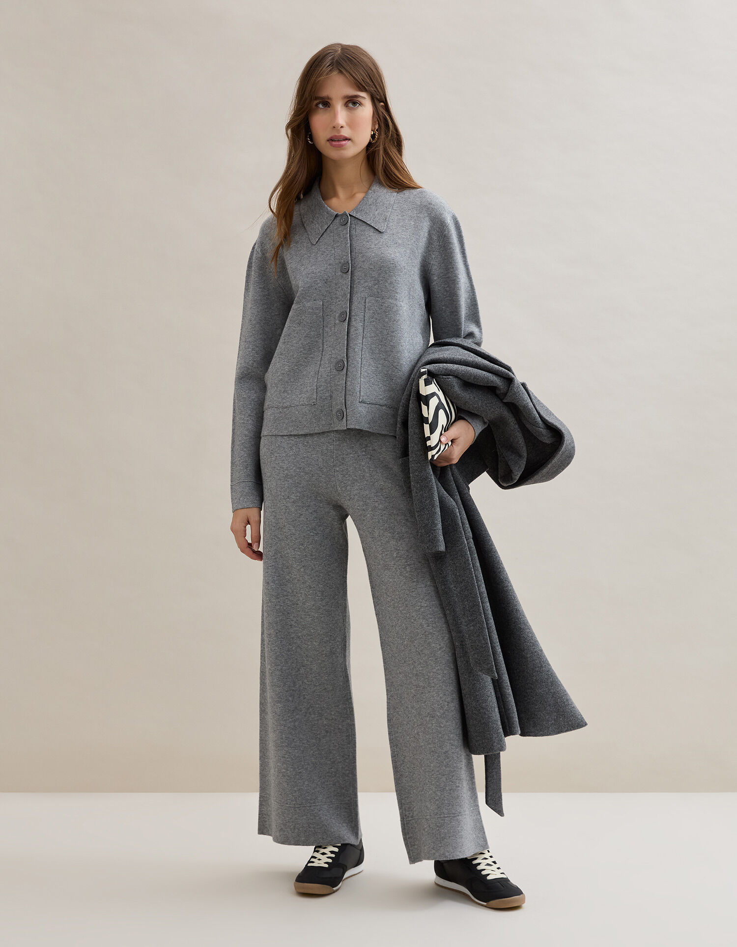 Comprar Online Casaco de Malha, Mulher, Cinzento