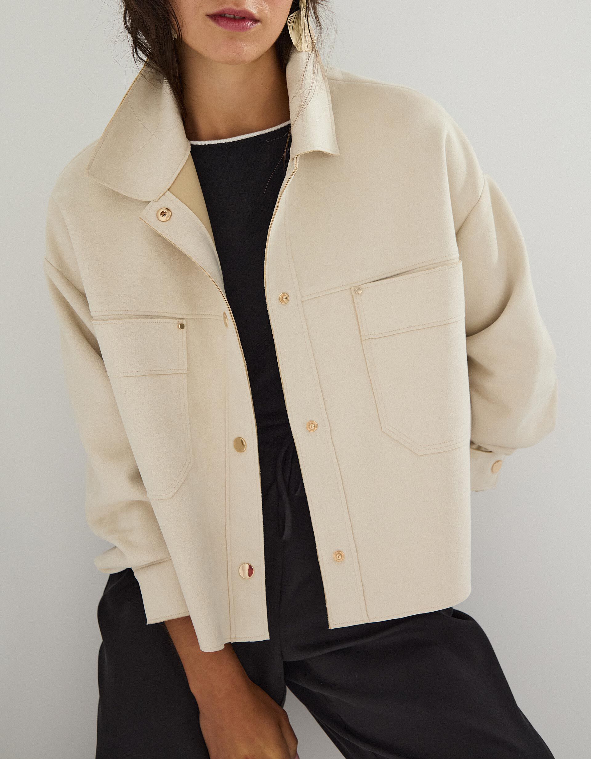 Comprar Online Casaco em Microfibra, Mulher, Branco