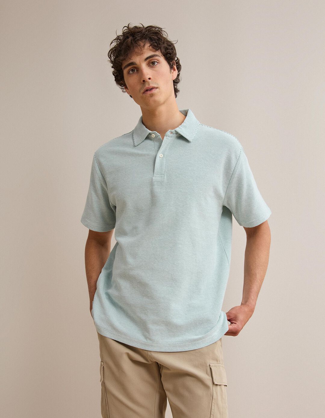 Polo Piquet, Homem, Verde Claro