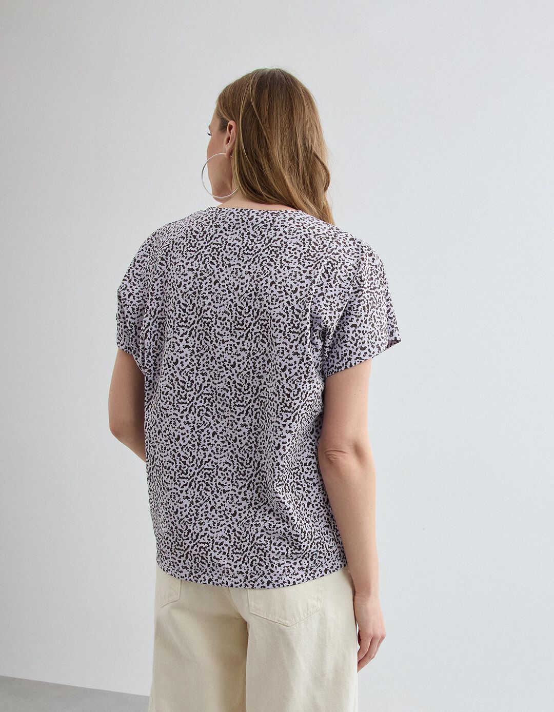 T-shirt Animal Print, Mulher, Roxo