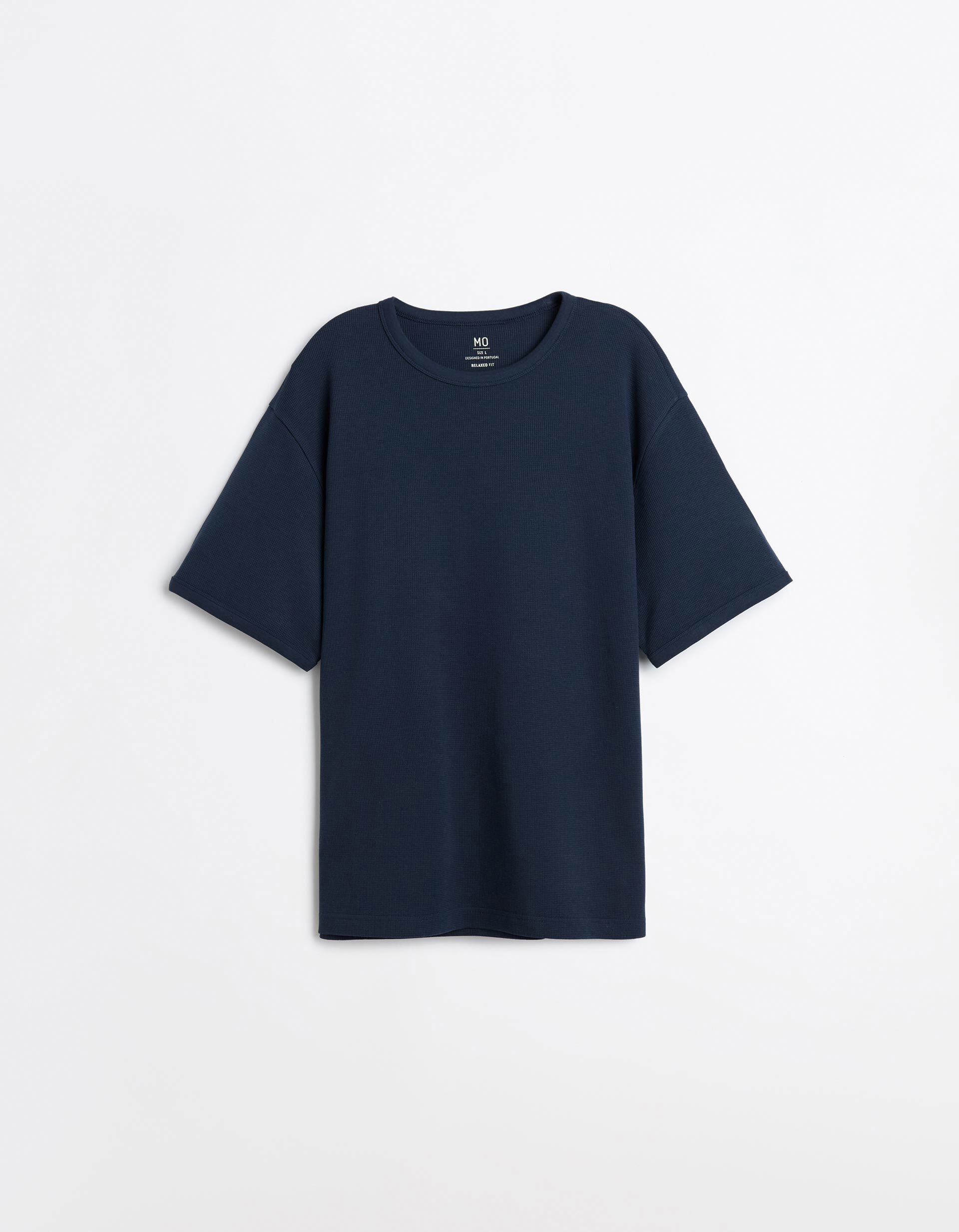 Comprar Online T-shirt Waffle, Homem, Azul Escuro