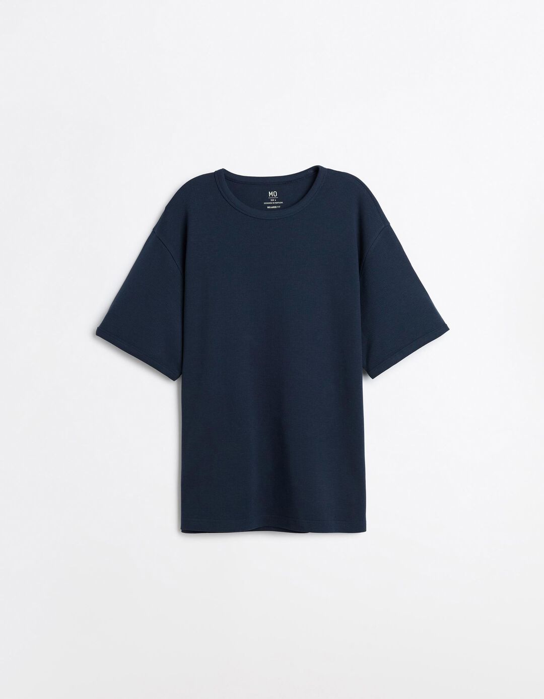 T-shirt Waffle, Homem, Azul Escuro