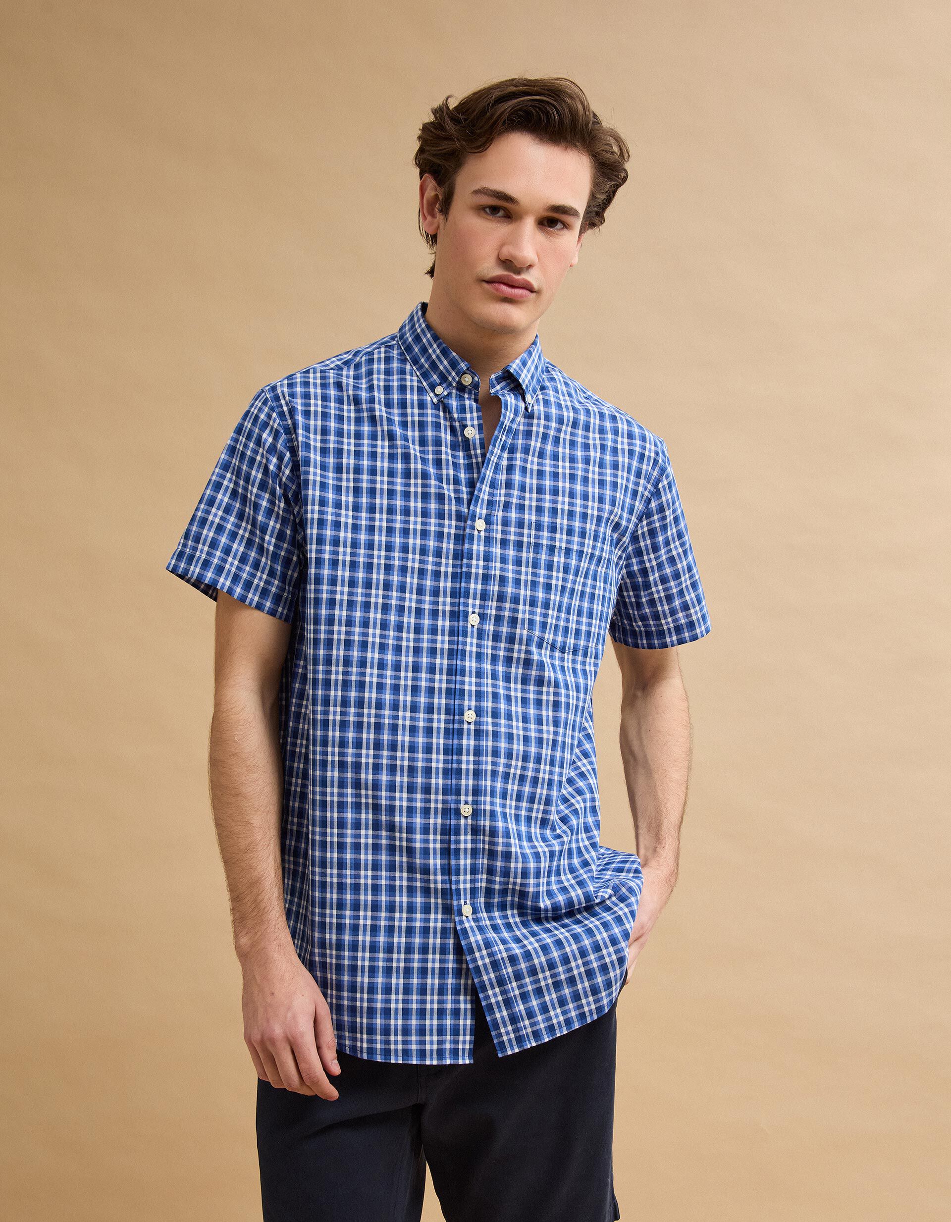 Comprar Online Camisa Manga Curta, Homem, Azul Escuro