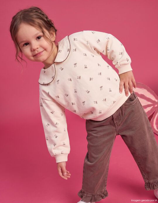 Comprar Online Sweatshirt Estampada, Menina, Branco
