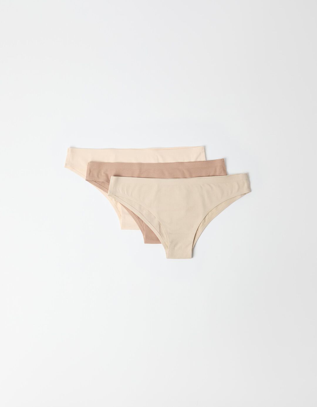 Pack 3 Cuecas Corte Laser, Mulher, Bege