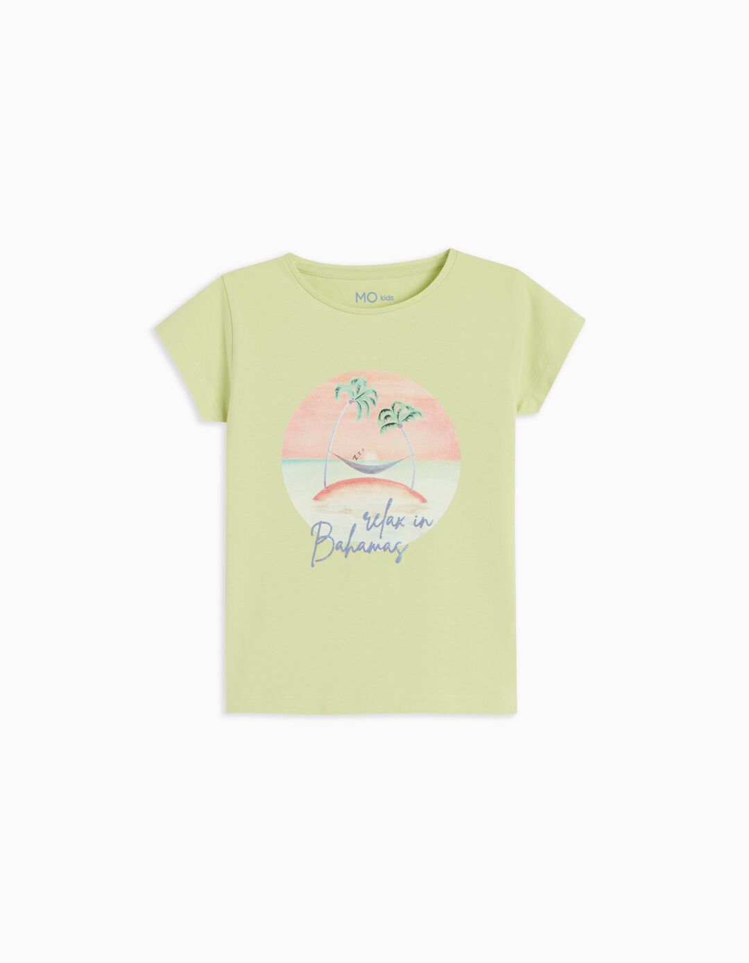 Print T-shirt, Girls, Light Green