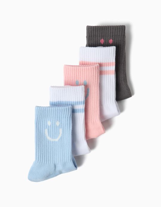 Comprar Online Pack 5 Pares De Meias Desportivas, Menina, Multicolor