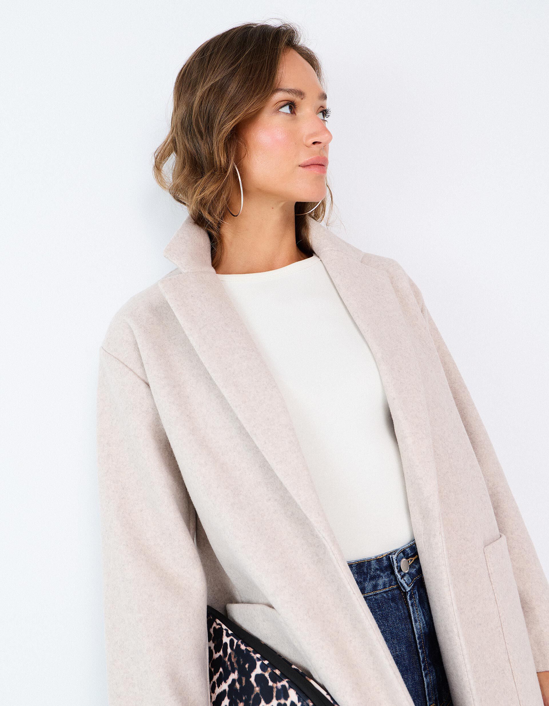 Comprar Online Casaco Comprido, Mulher, Bege