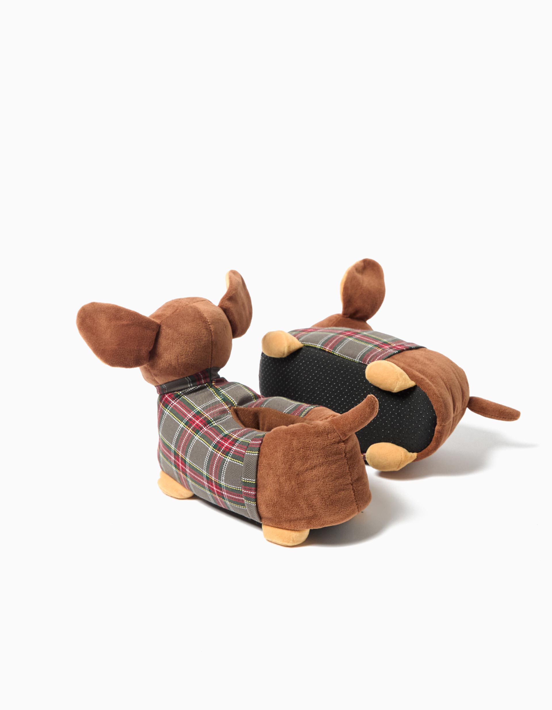 Comprar Online Pantufas de Natal, Crian&ccedil;a, Castanho