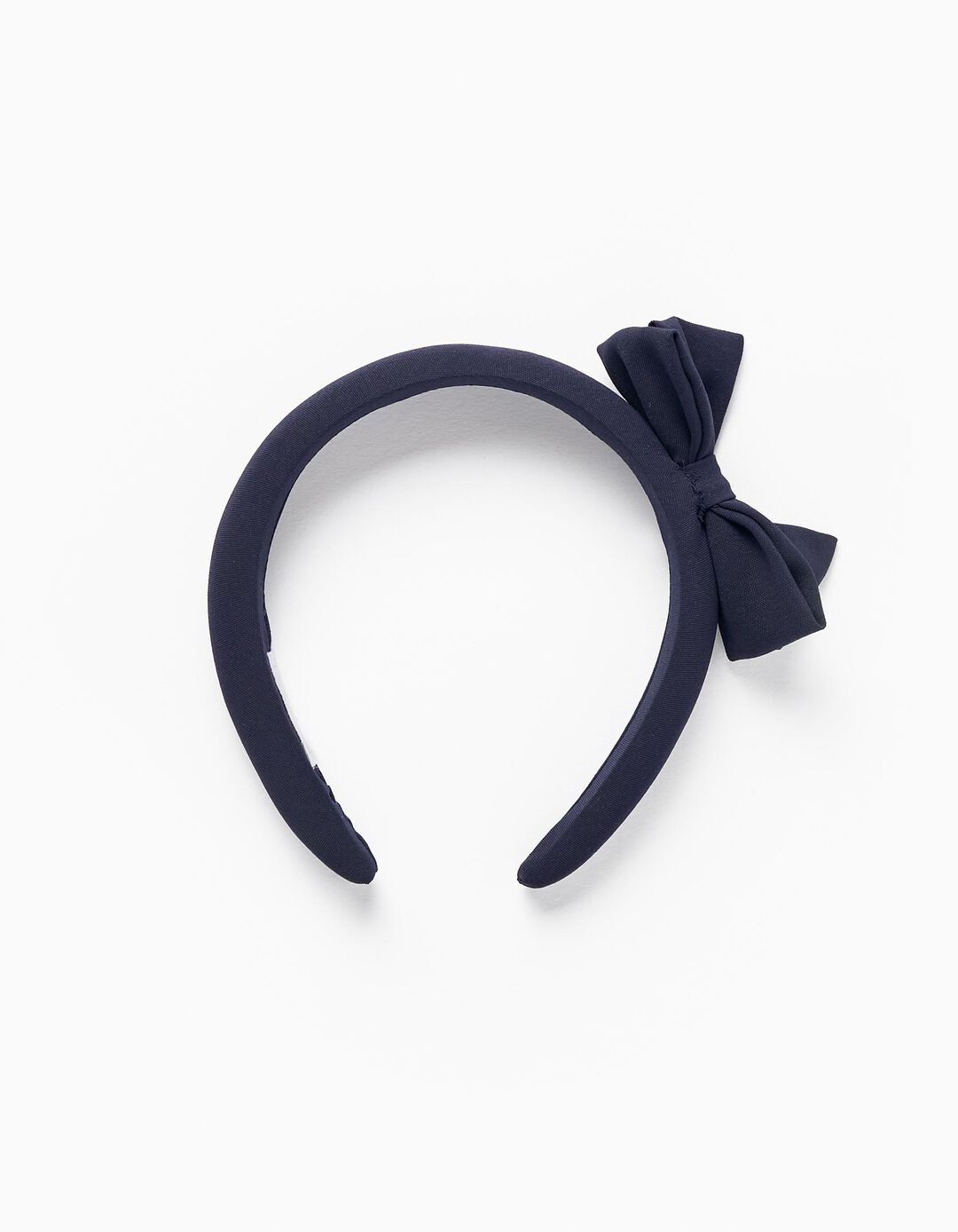 Fabric Headband with Bow for Girls, Dark Blue