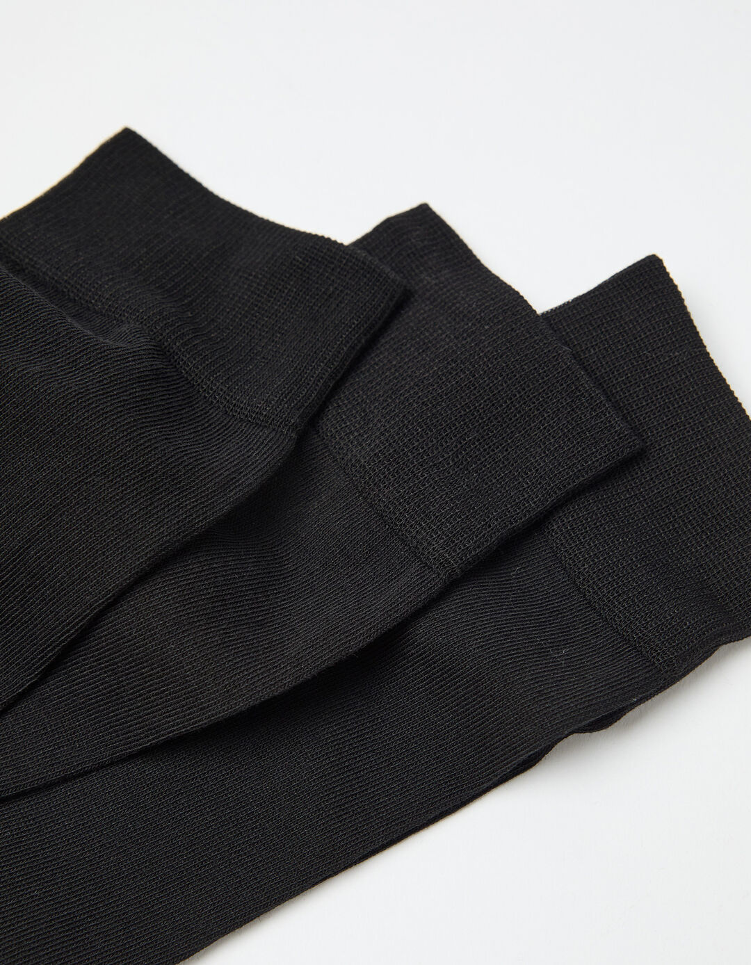 3 Pairs of Cotton Blend Socks Pack, Men, Black