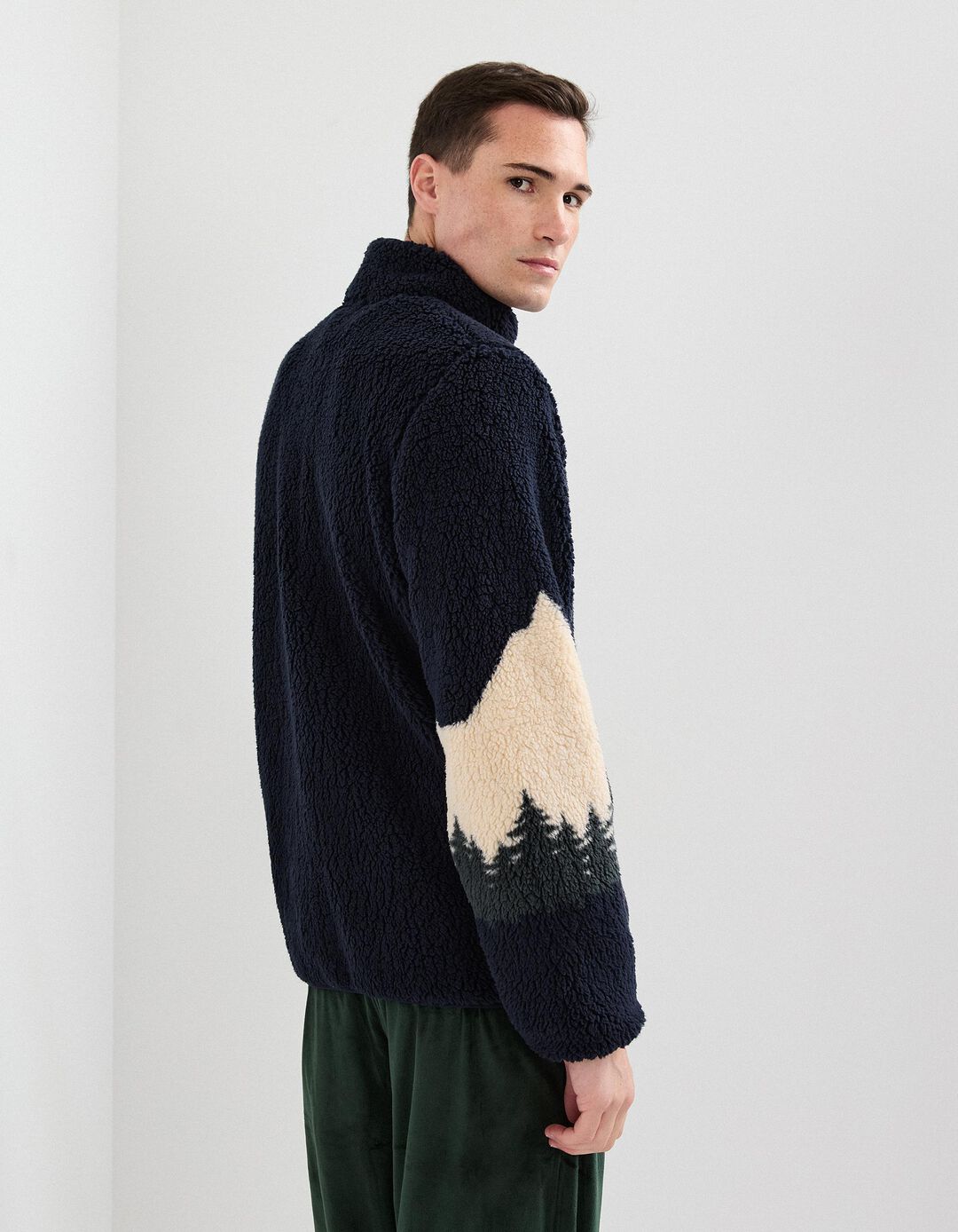 Casaco Sherpa, Homem, Azul Escuro 