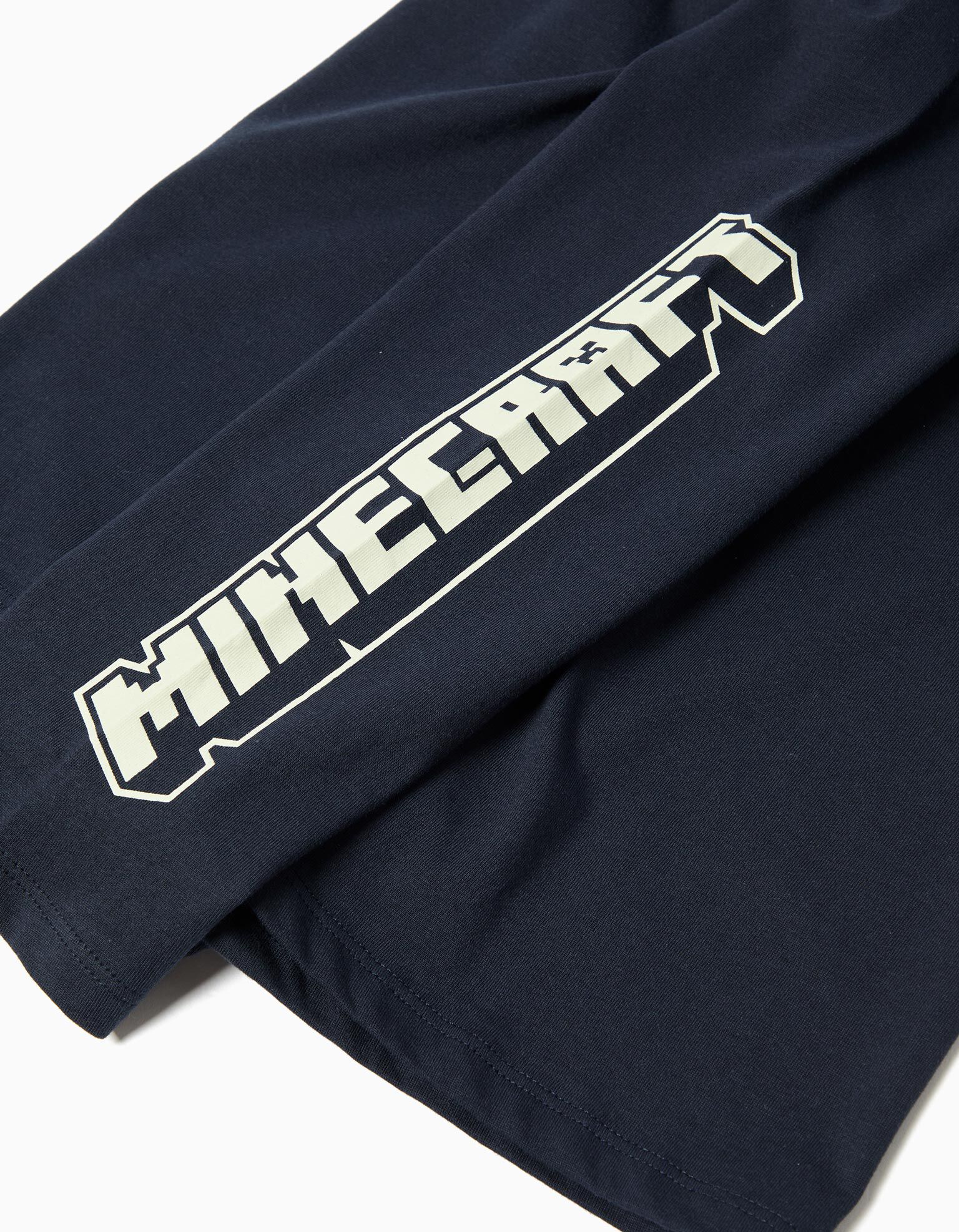 Comprar Online T-shirt de Manga Comprida 'Minecraft', Menino, Azul Escuro 