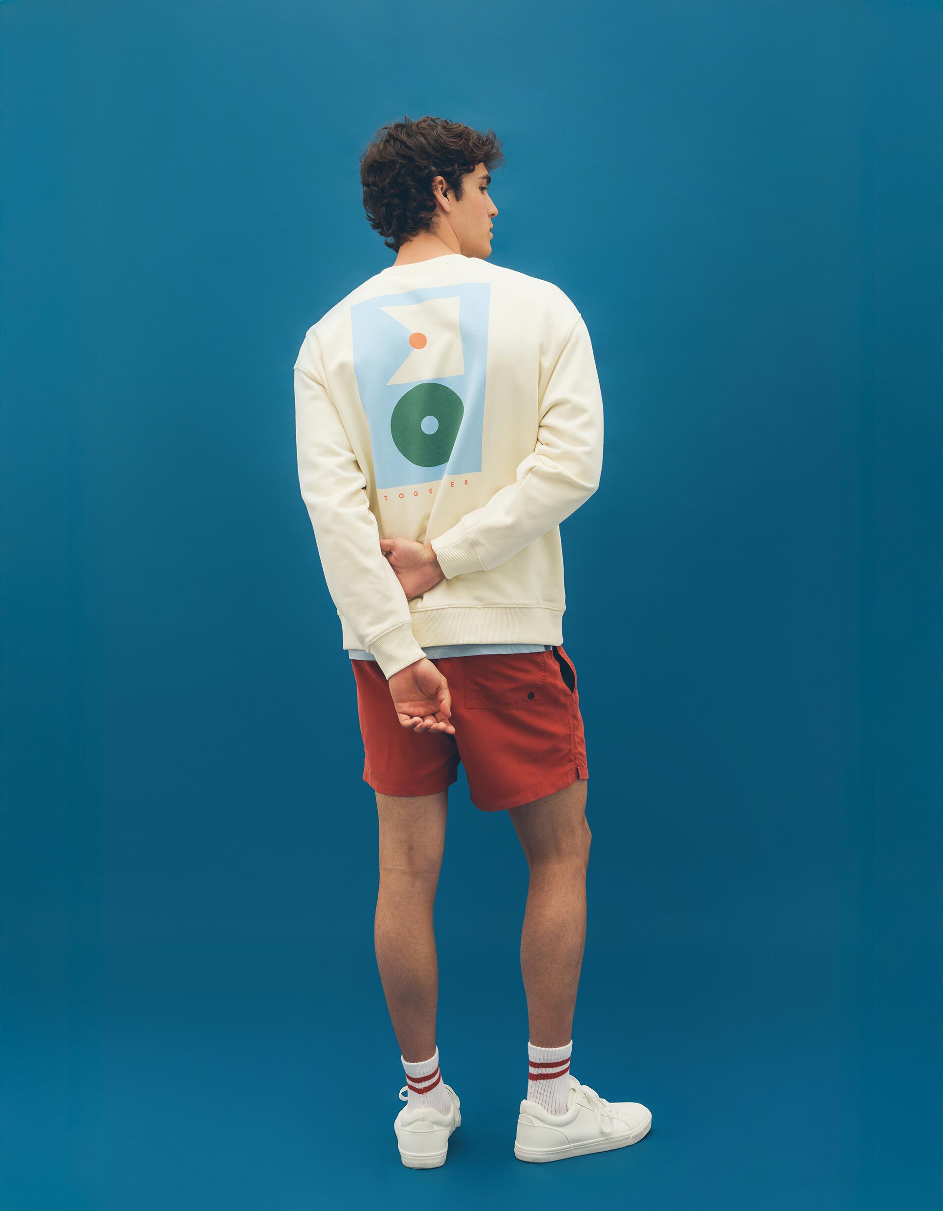 Comprar Online Sweatshirt de Felpa, Homem, Cru
