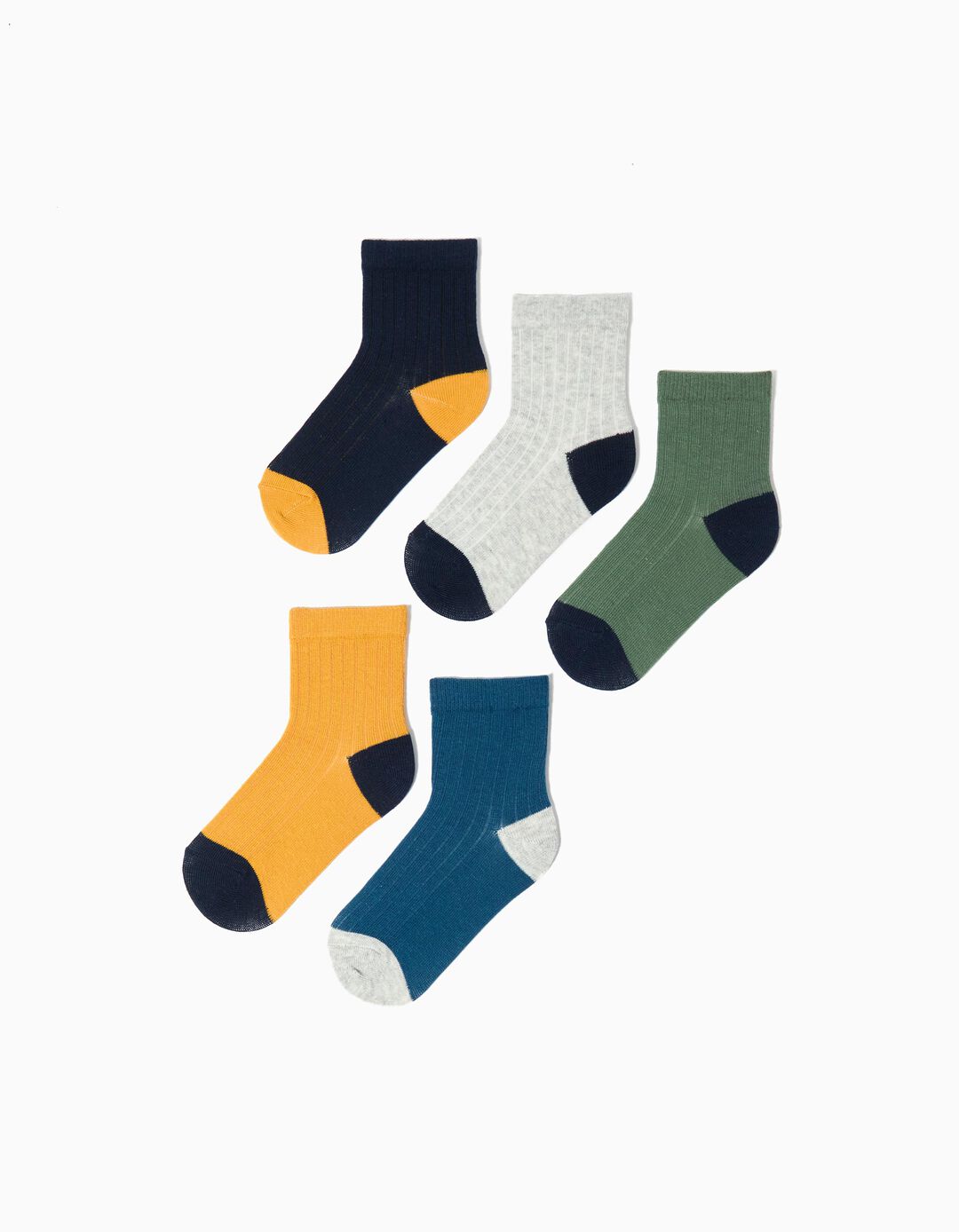 Pack 5 Pares de Meias, Menino, Multicolor