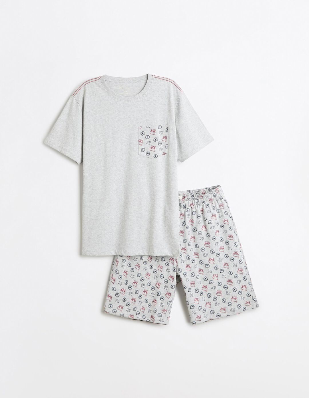 Pijama Jersey, Homem, Cinzento