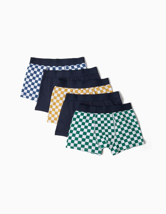 Comprar Online Pack 5 Boxers Xadrez, Menino, Multicolor