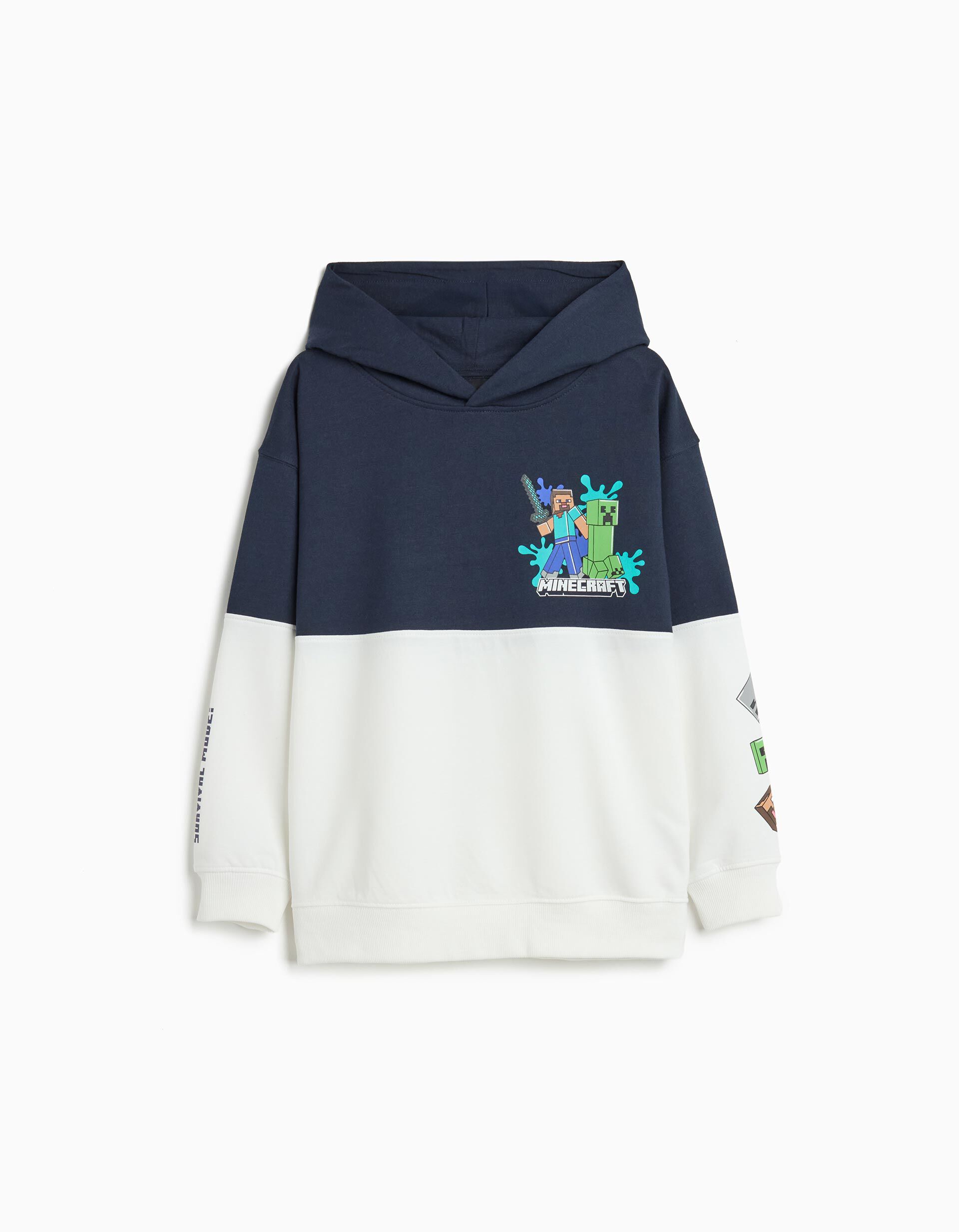 Comprar Online Sweatshirt de Capuz 'Minecraft', Menino, Azul Escuro