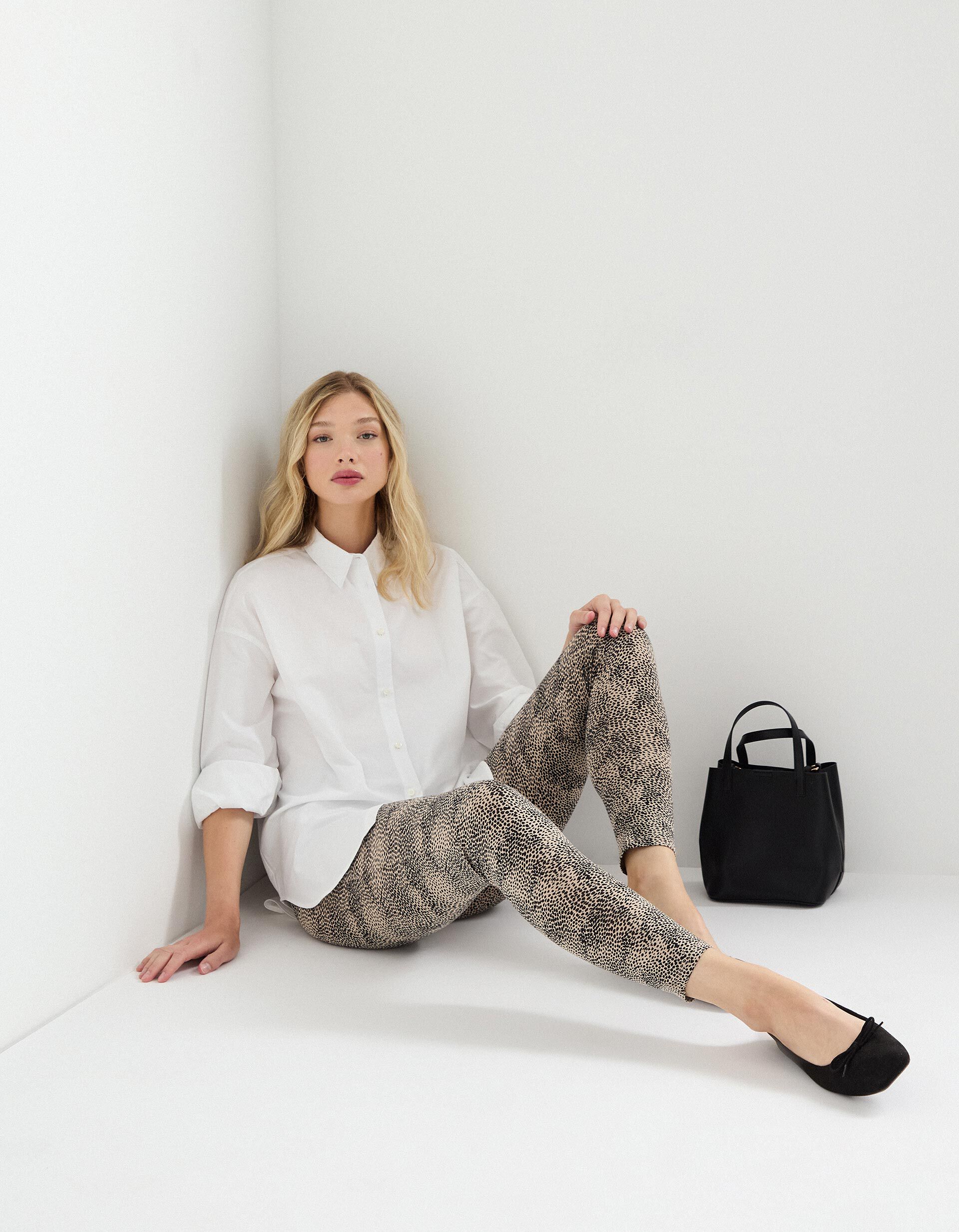 Comprar Online Leggings Estampados, Mulher, Bege 