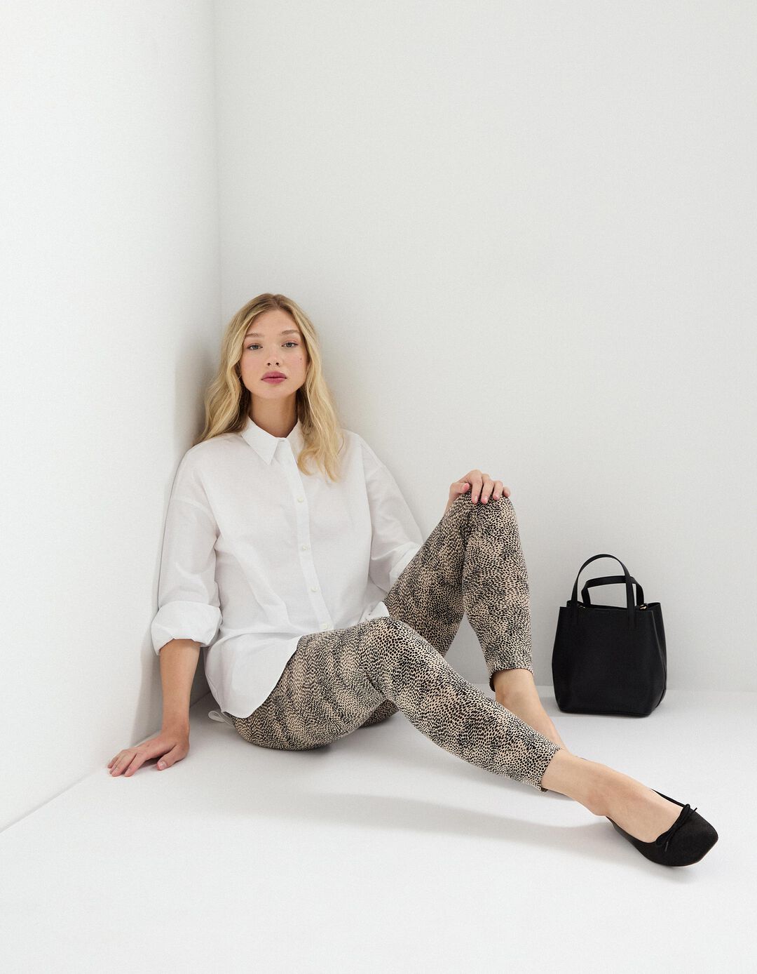 Leggings Estampados, Mulher, Bege 