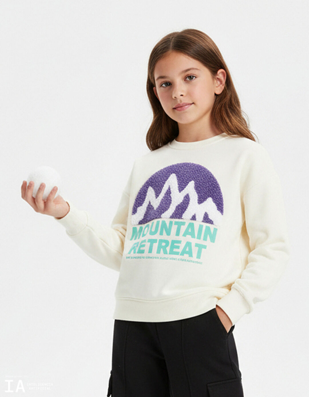 Sweatshirt, Menina, Branco