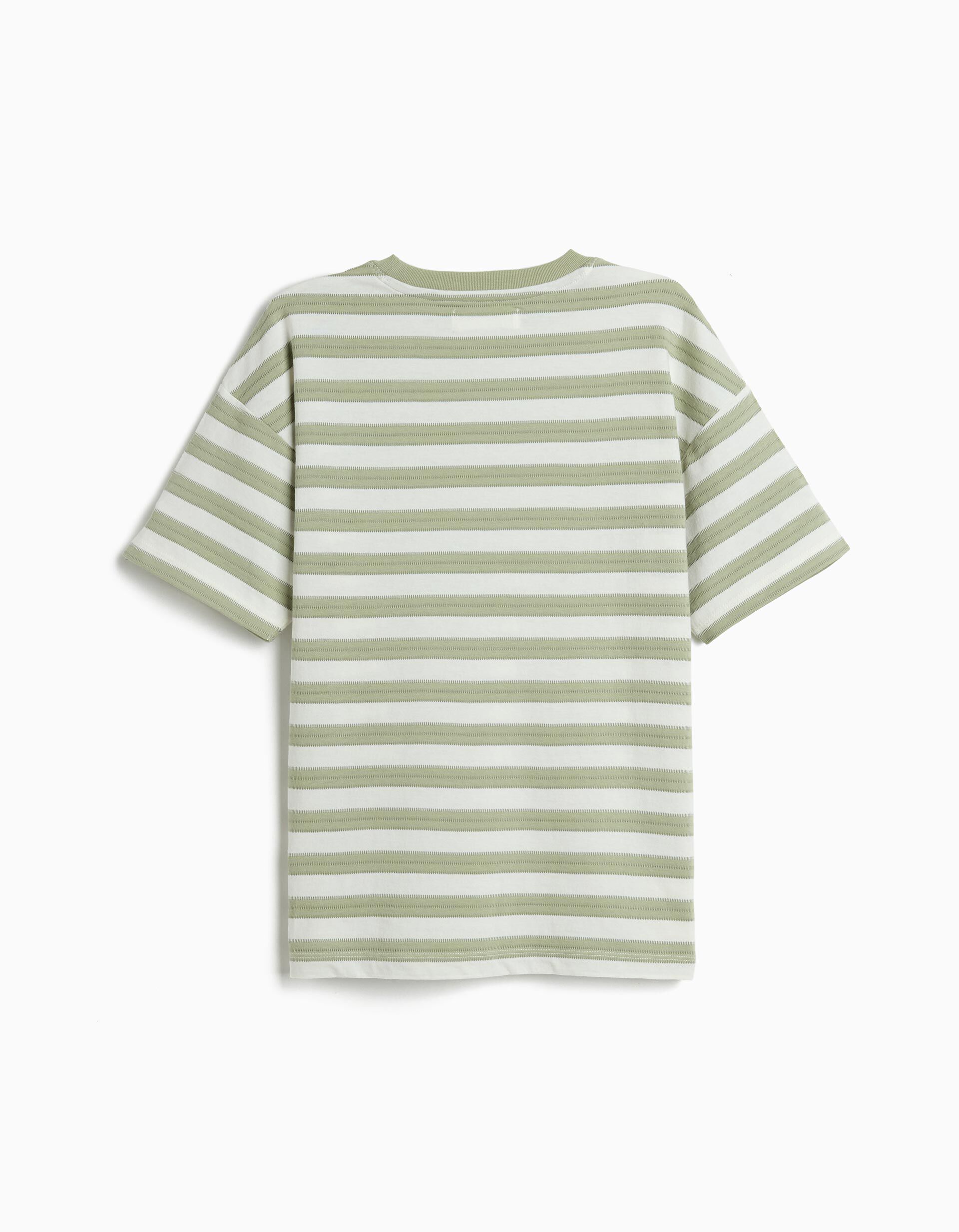 Comprar Online T-shirt &agrave;s Riscas, Menino, Verde Escuro