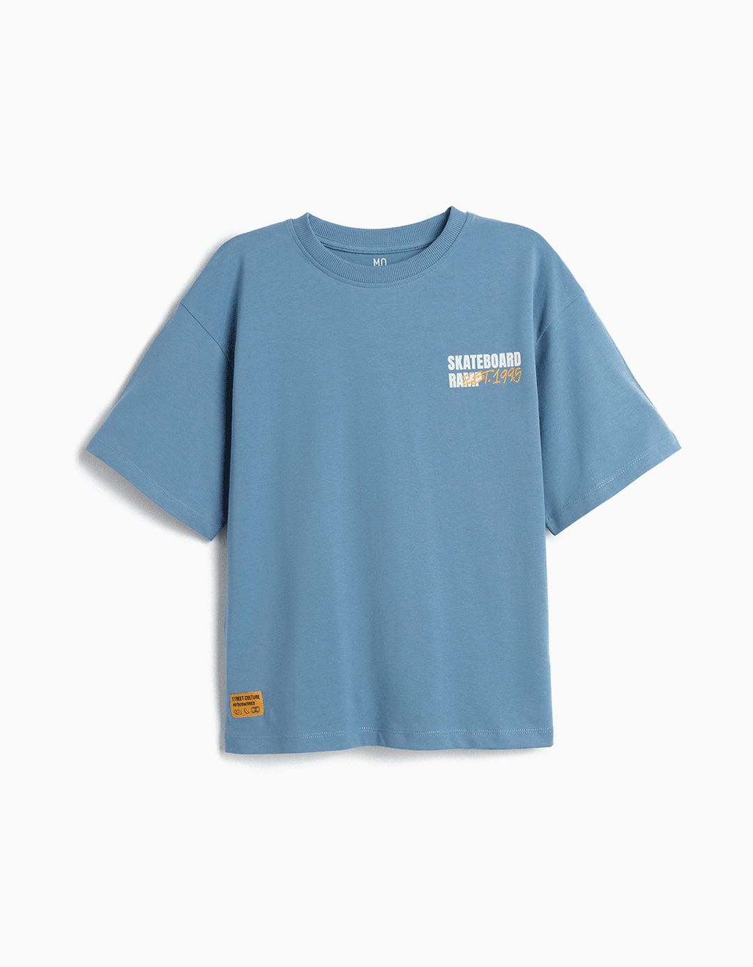 T-shirt Estampada 'Loose Fit', Menino, Azul Escuro