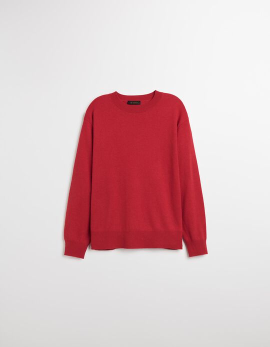 Comprar Online Camisola de Lã com Caxemira, Mulher, Vermelho