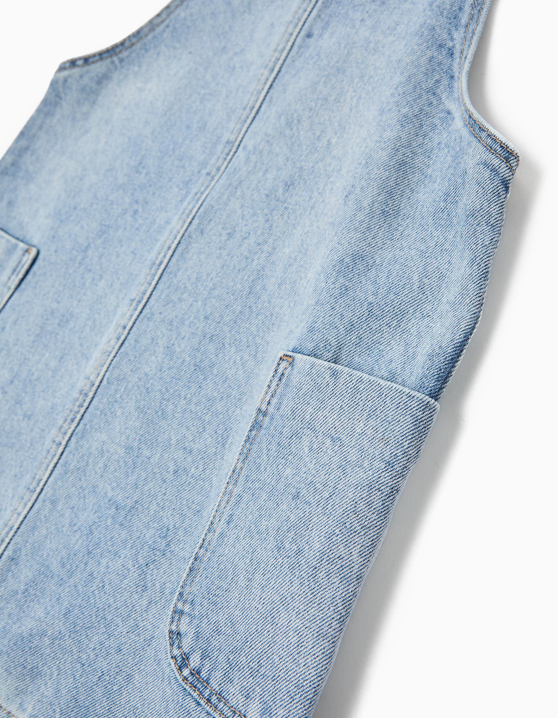 Comprar Online Saia Jardineira, Menina, Azul Claro