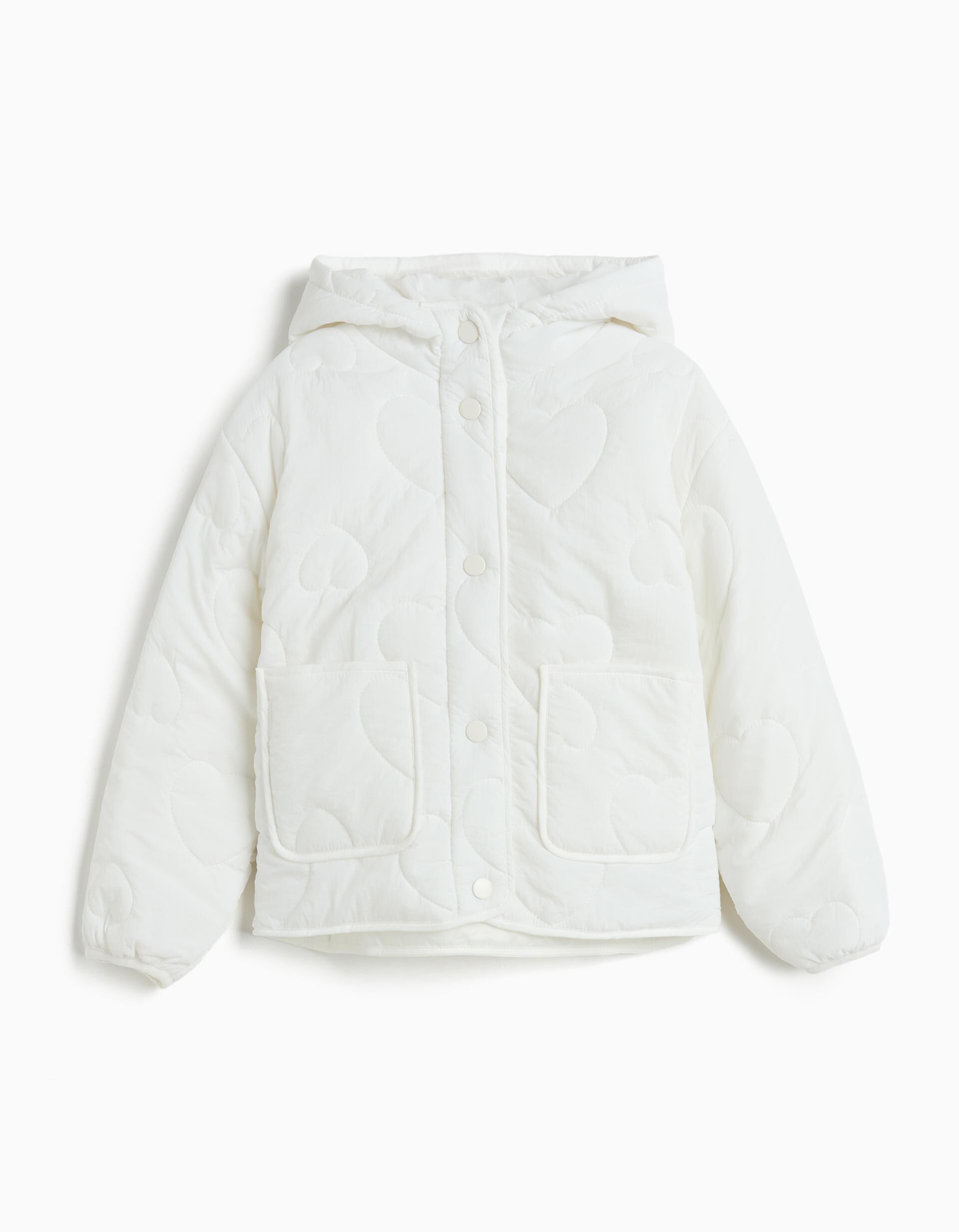 Comprar Online Casaco Acolchoado com Capuz, Menina, Branco