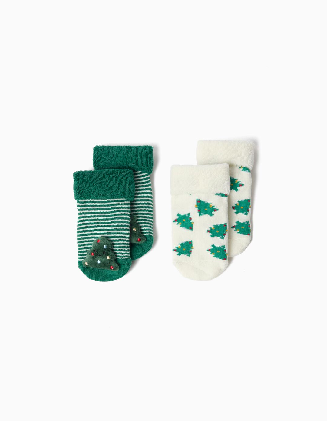 Pack 2 Pares De Meias Com Dobra, Menino, Verde