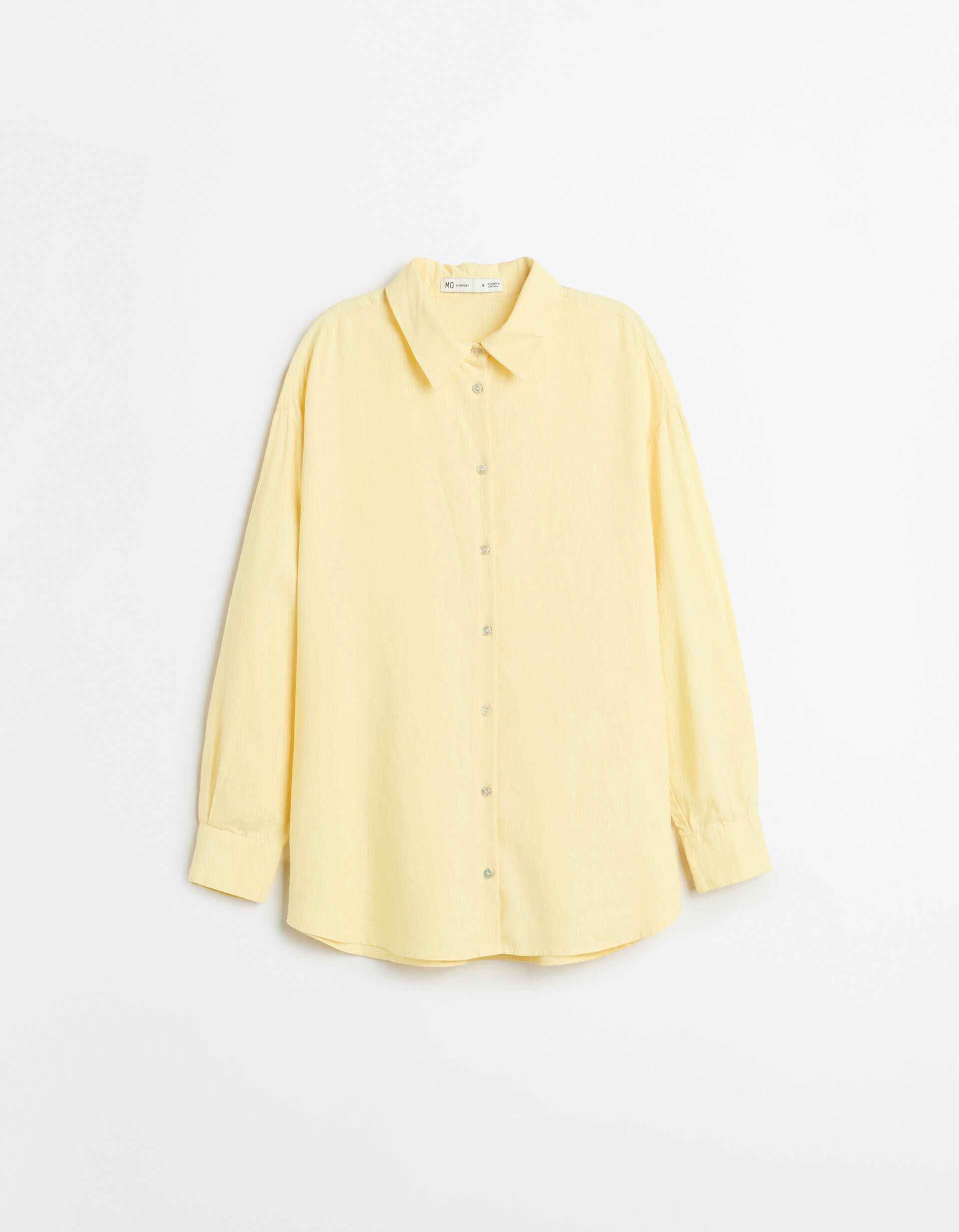 Comprar Online Camisa com Linho, Mulher, Amarelo Claro
