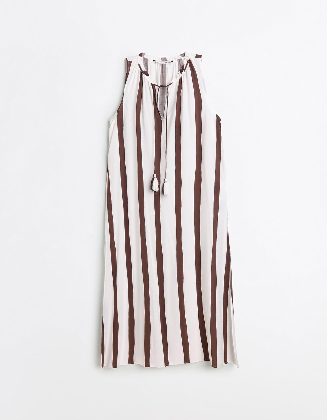 Vestido Riscas, Mulher, Bege Claro