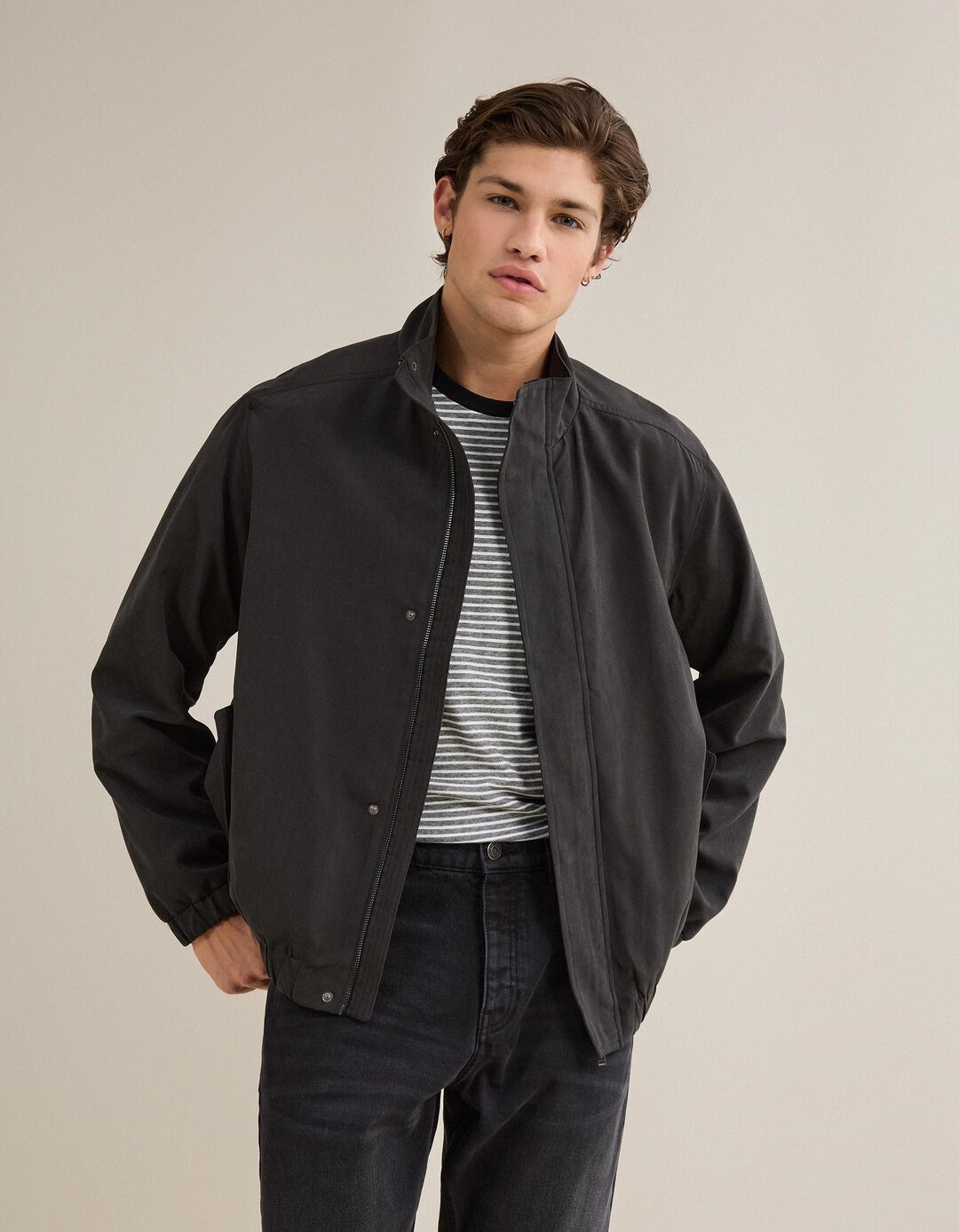 Casaco Bomber, Homem, Preto