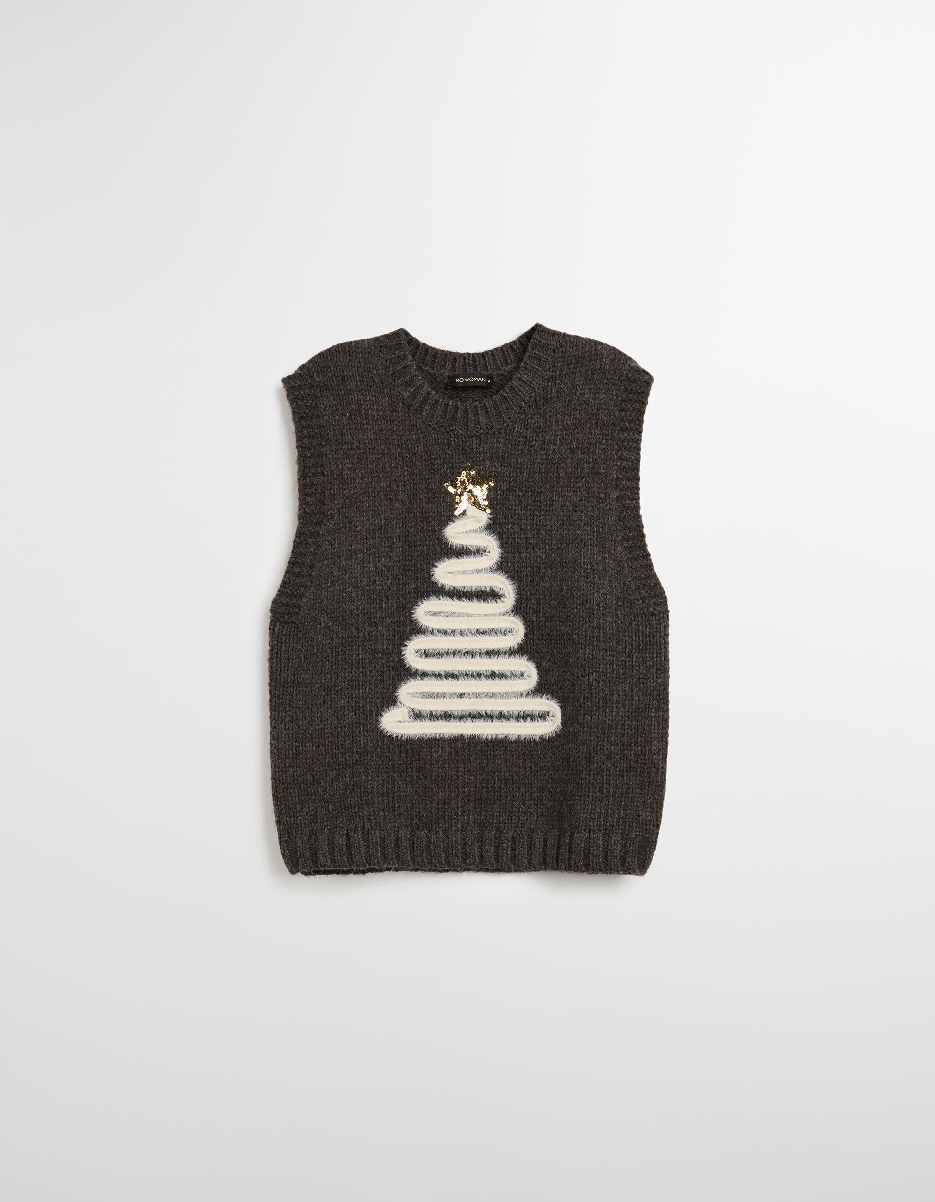 Comprar Online Colete de Natal, Mulher, Cinzento Escuro