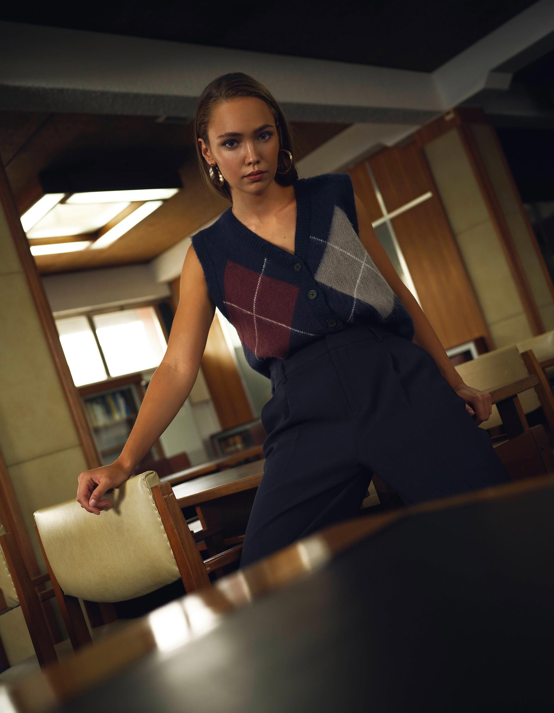 Comprar Online Colete de Malha, Mulher, Azul Escuro