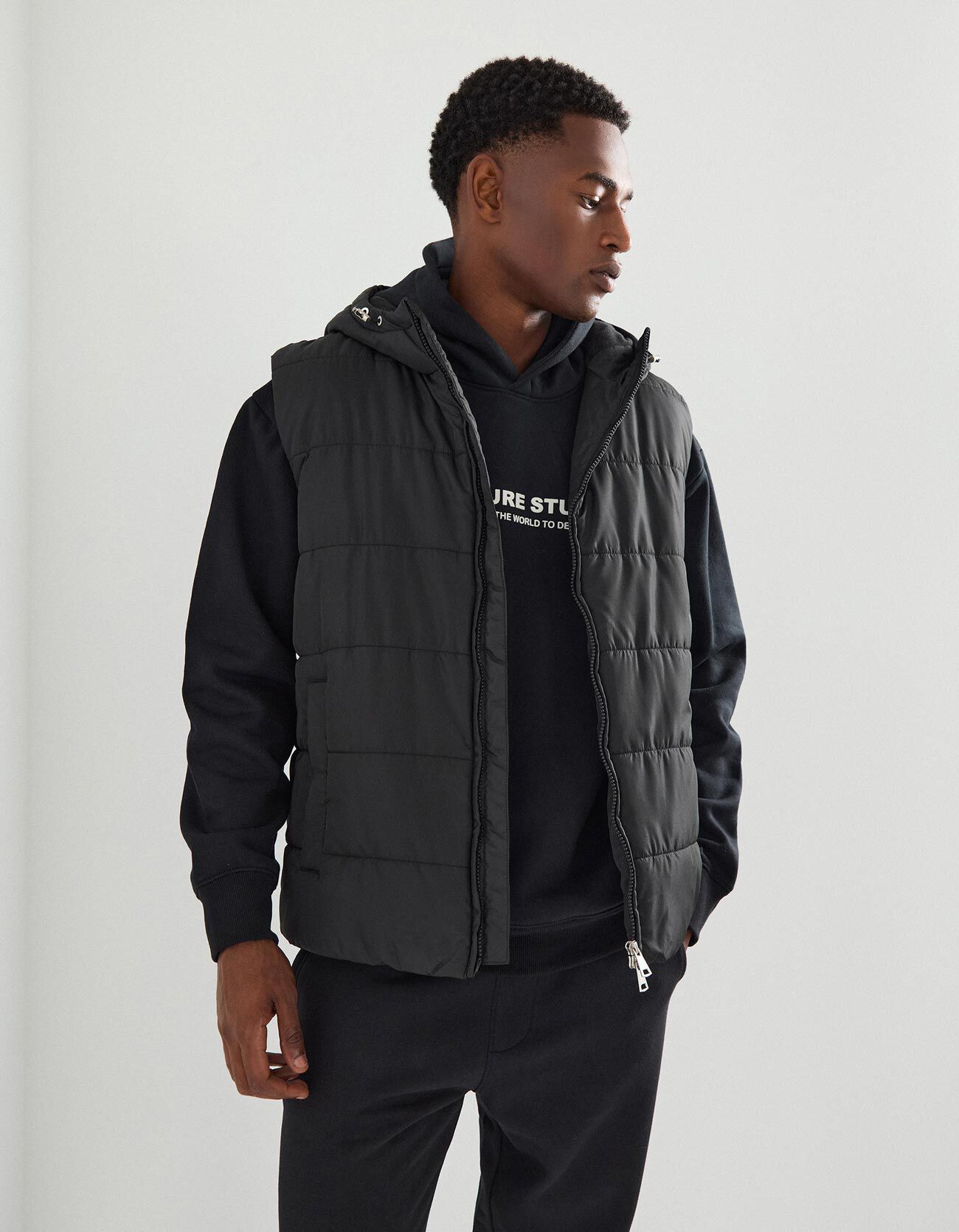 Comprar Online Colete com Capuz, Homem, Preto 