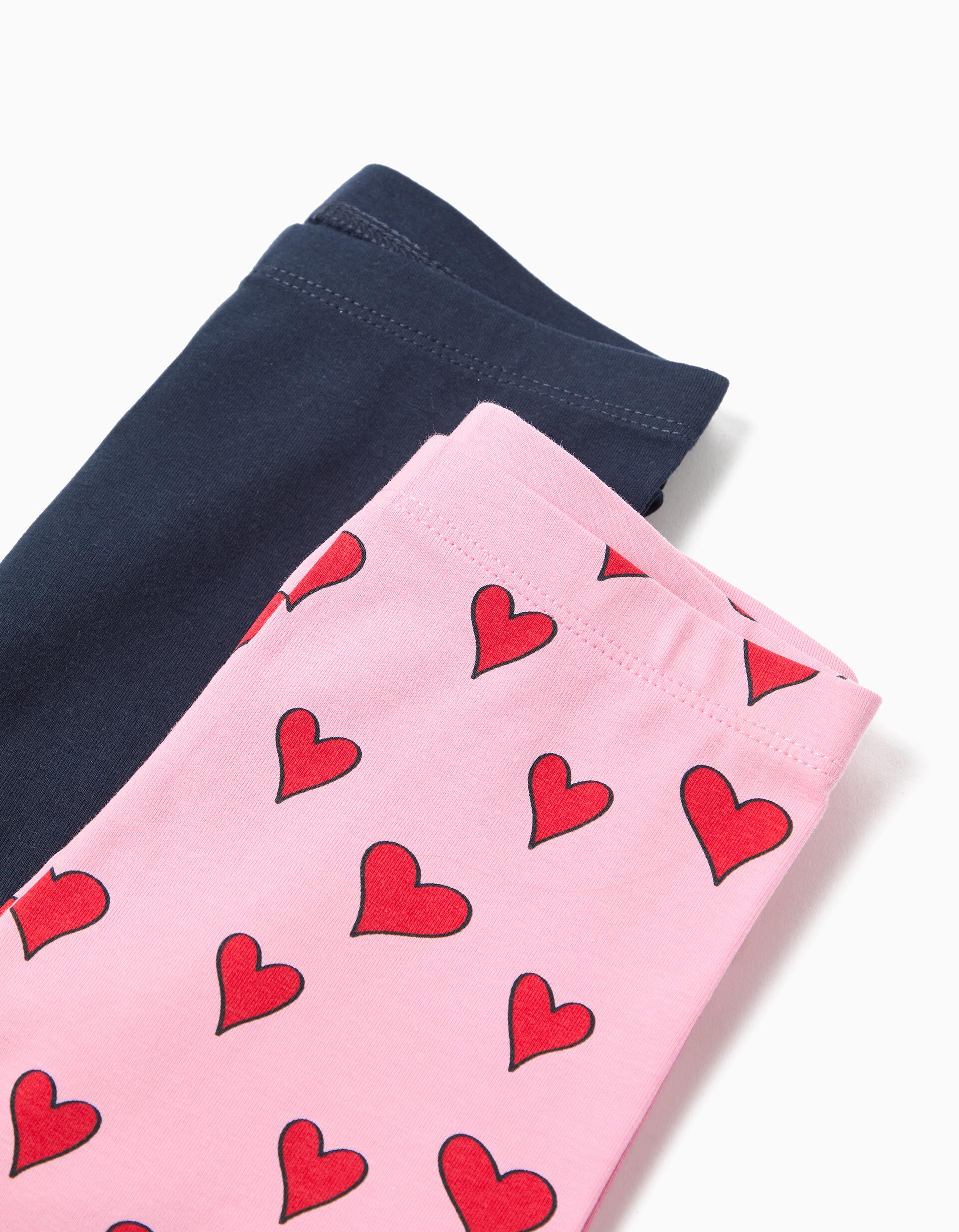 Comprar Online Pack 2 Leggings, Menina, Rosa Claro