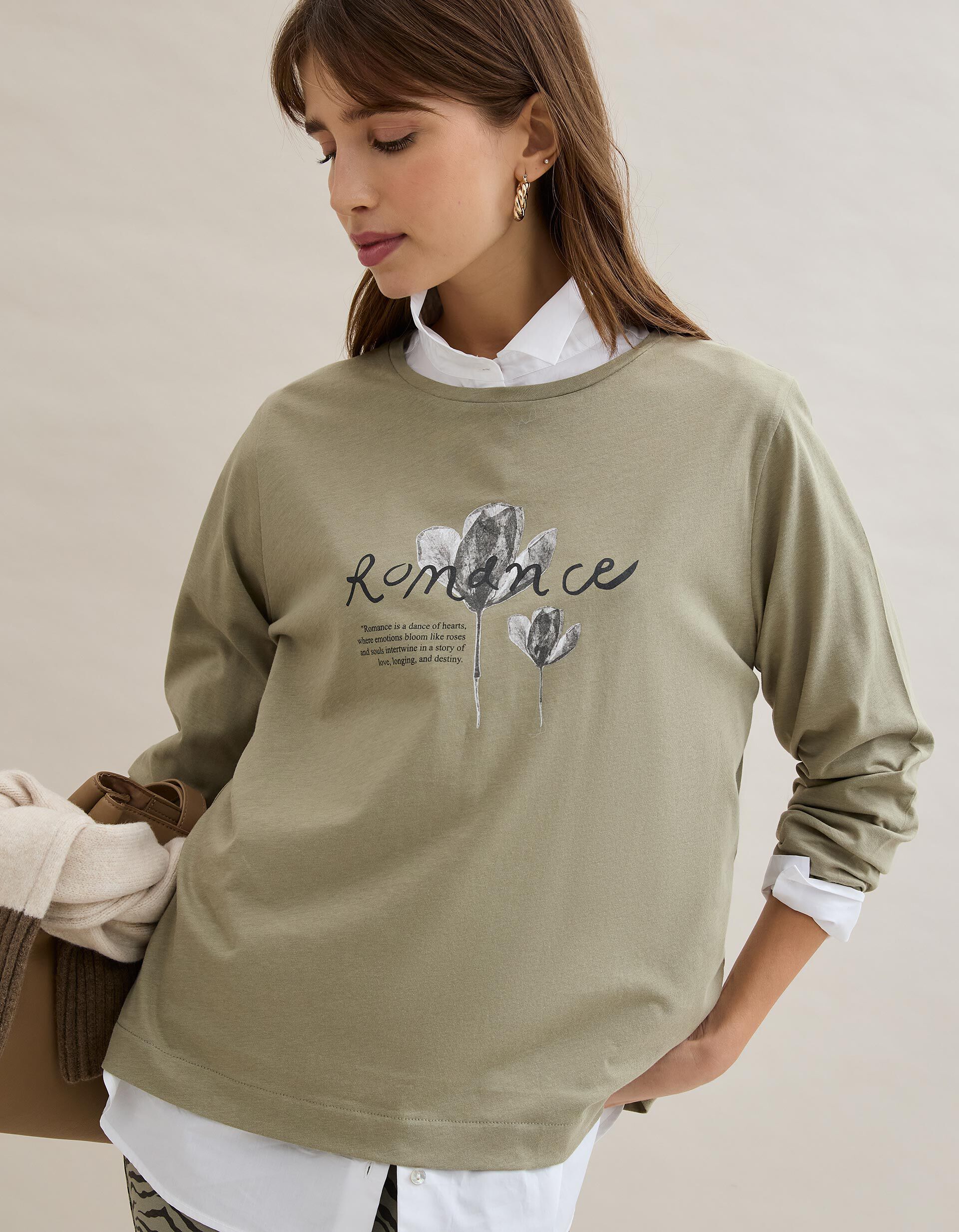 Comprar Online T-shirt Manga Comprida, Mulher, Verde