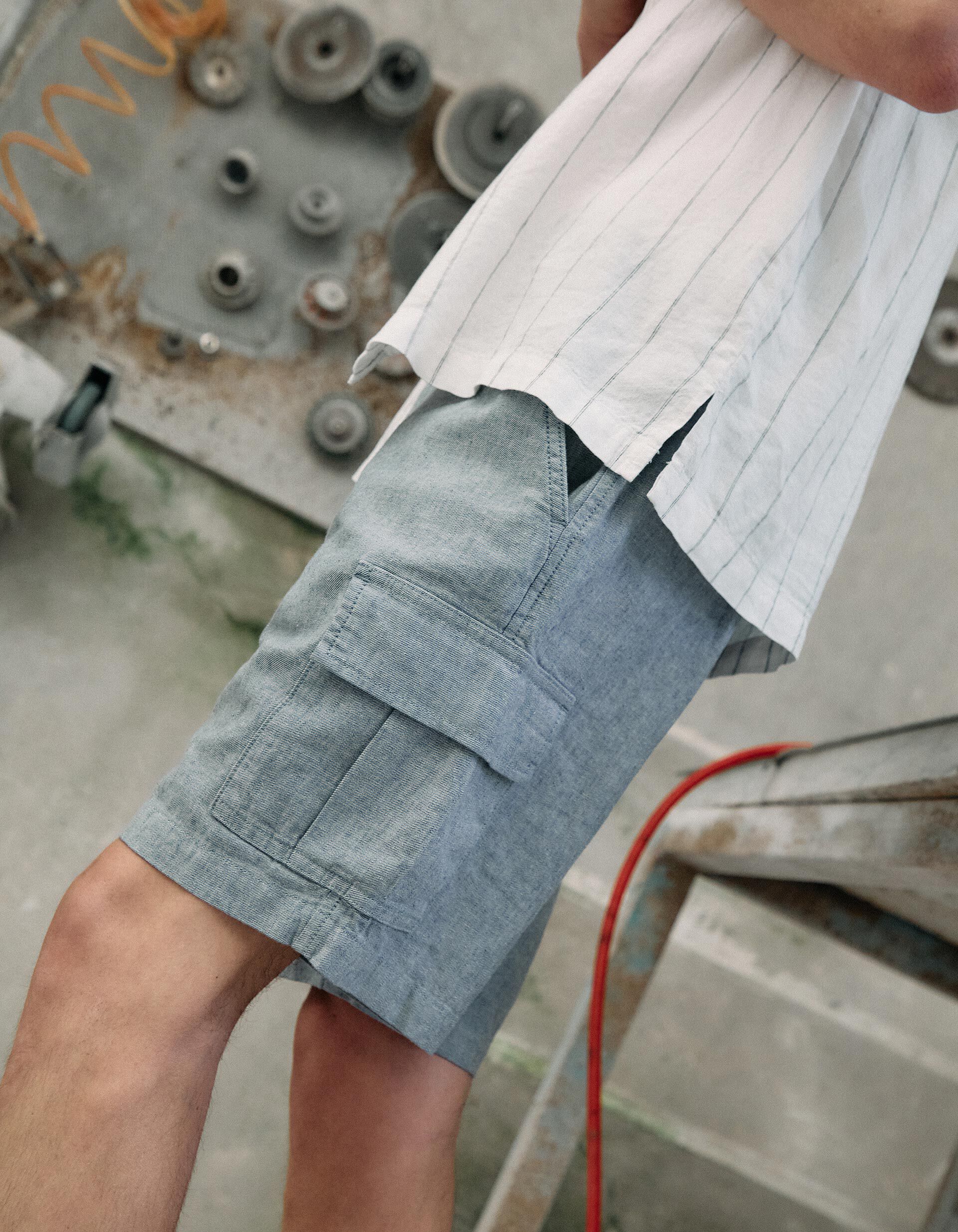 Comprar Online Cal&ccedil;&otilde;es Cargo, Homem, Azul Escuro