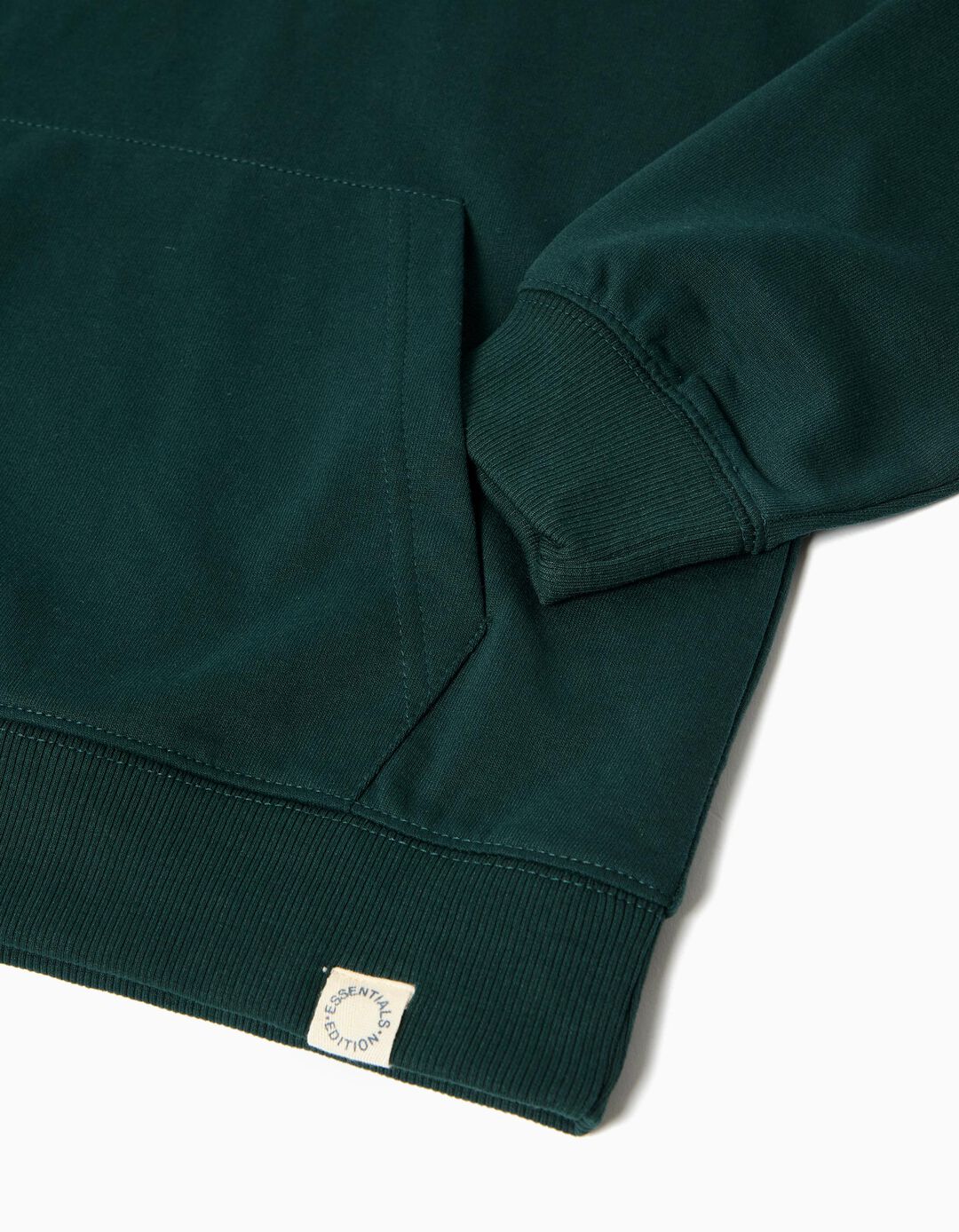 Sweatshirt de Felpa Capuz, Menino, Verde Escuro